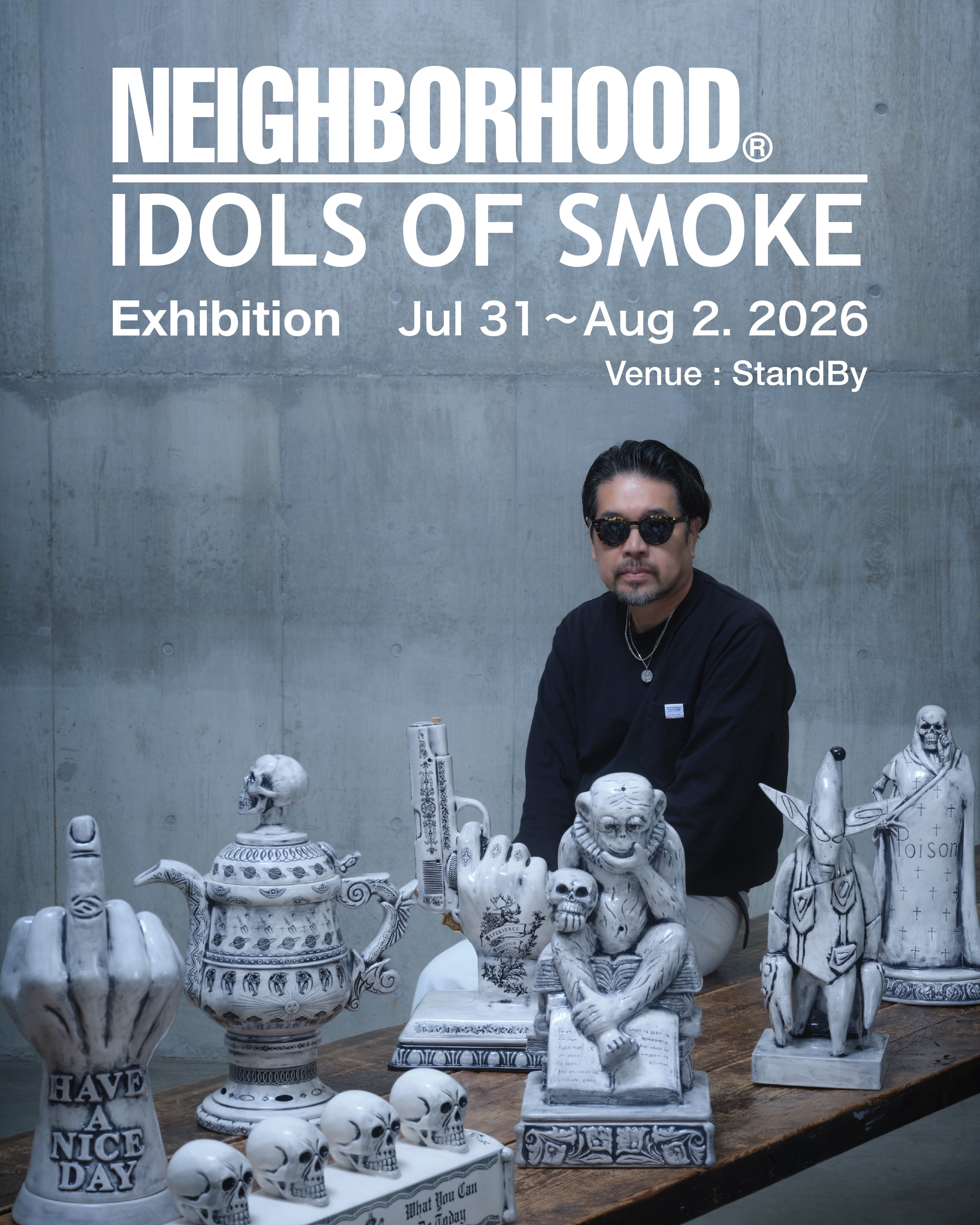 NEIGHBORHOOD IDOLS OF SMOKE tee FUTURA NEIGHBORHOOD IDOLS SMOKE