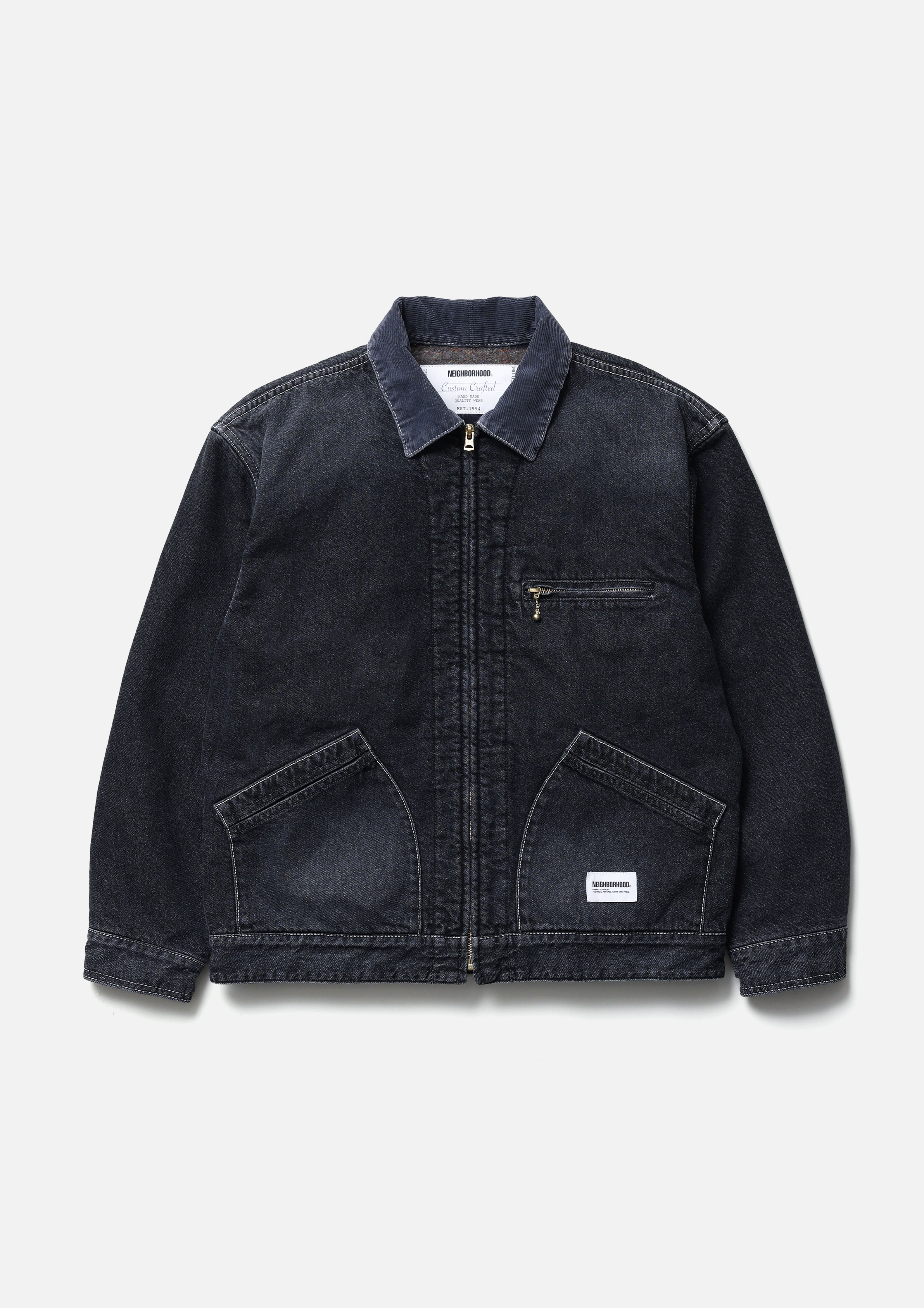 ジャケット・アウター   RELAXED DENIM JACKET WASHED DENIM ZIP WORK JACKET