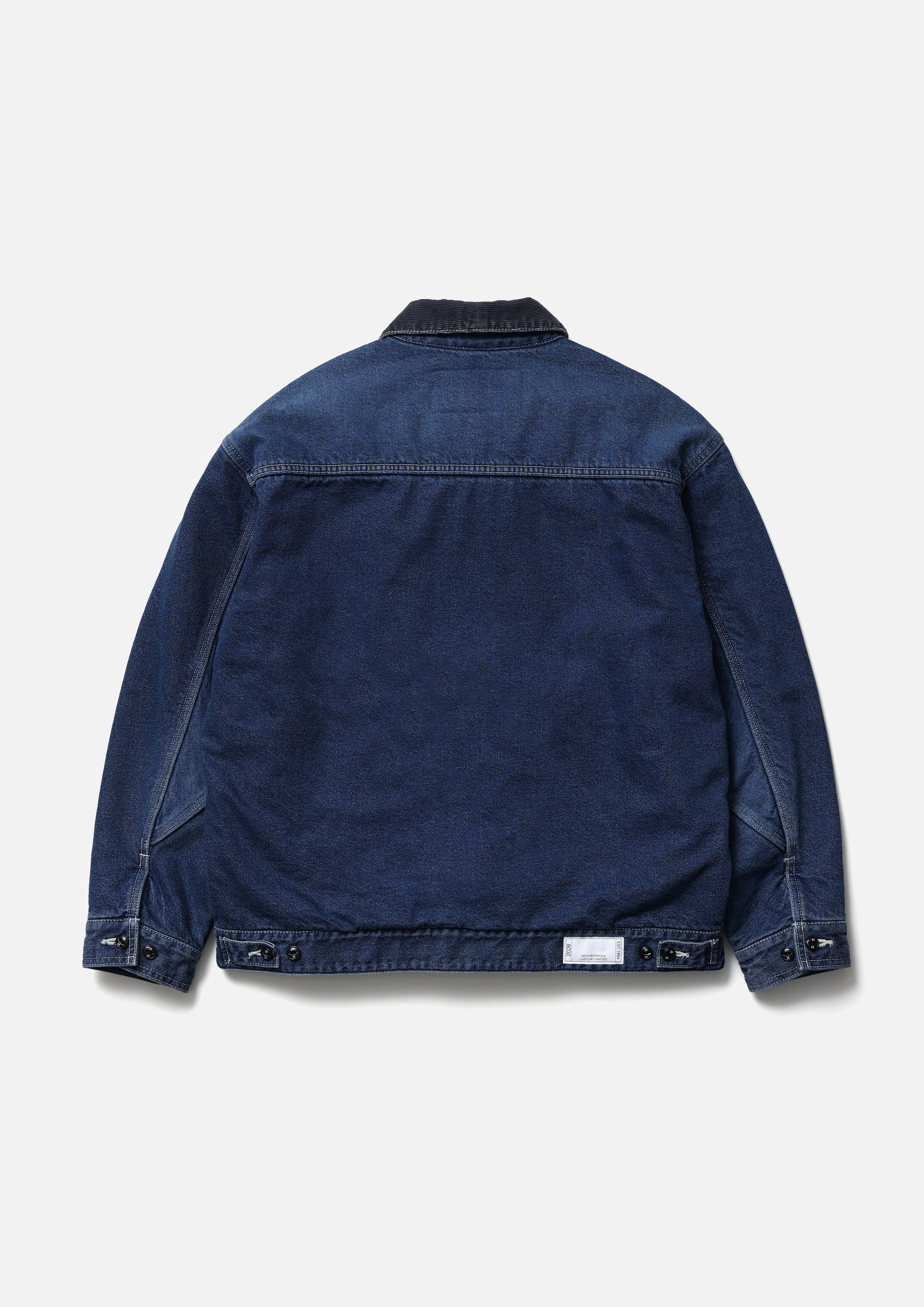 WASHED DENIM ZIP WORK JACKET
