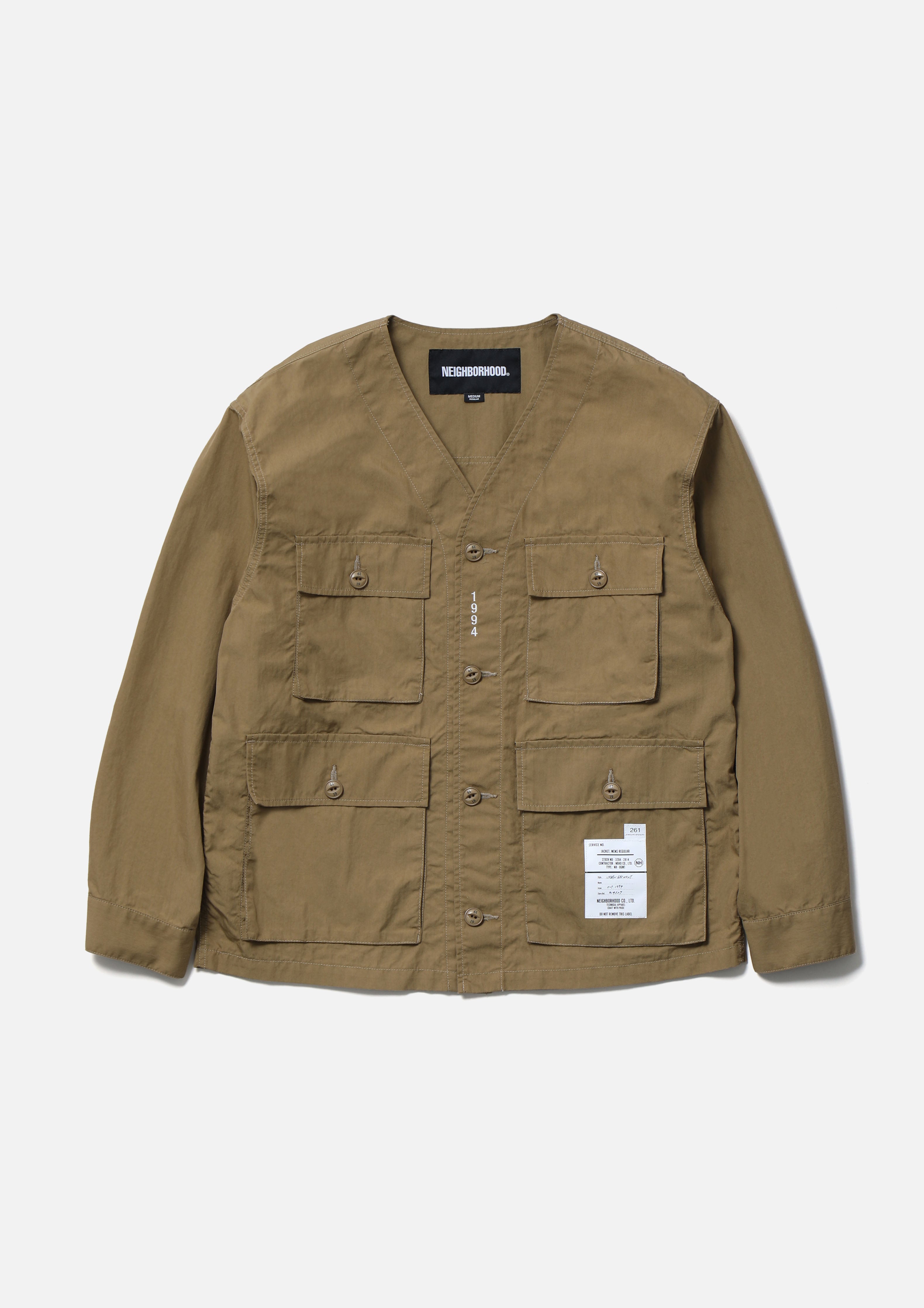 NO COLLAR UTILITY JACKET
