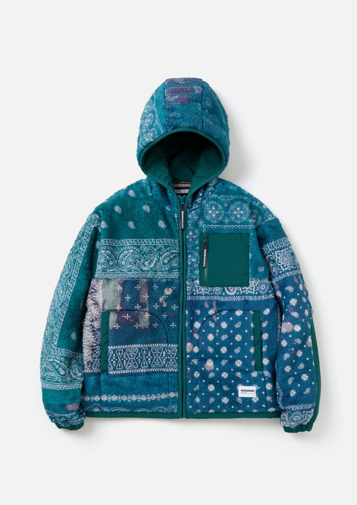 BANDANA PATTERN FLEECE JACKET