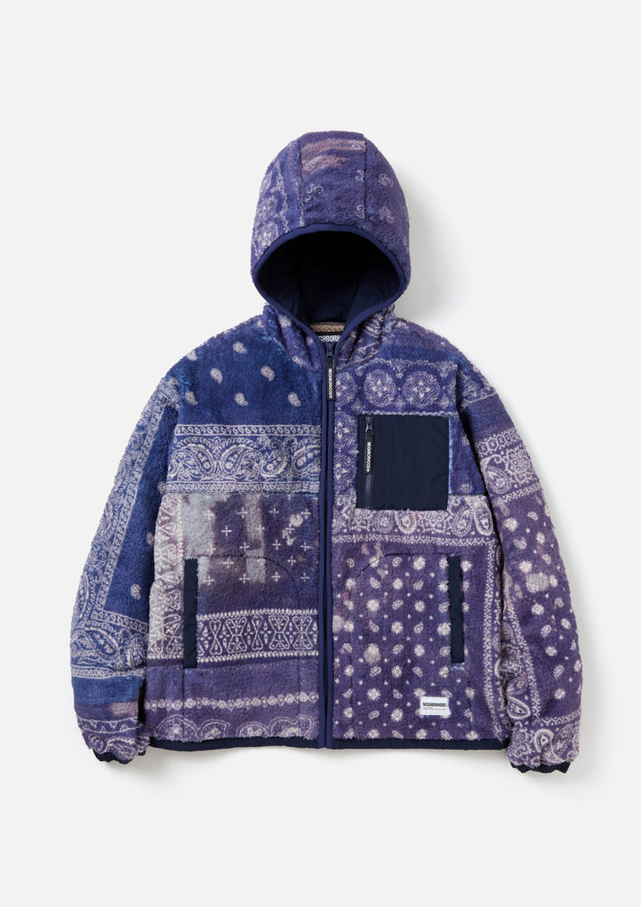 BANDANA PATTERN FLEECE JACKET
