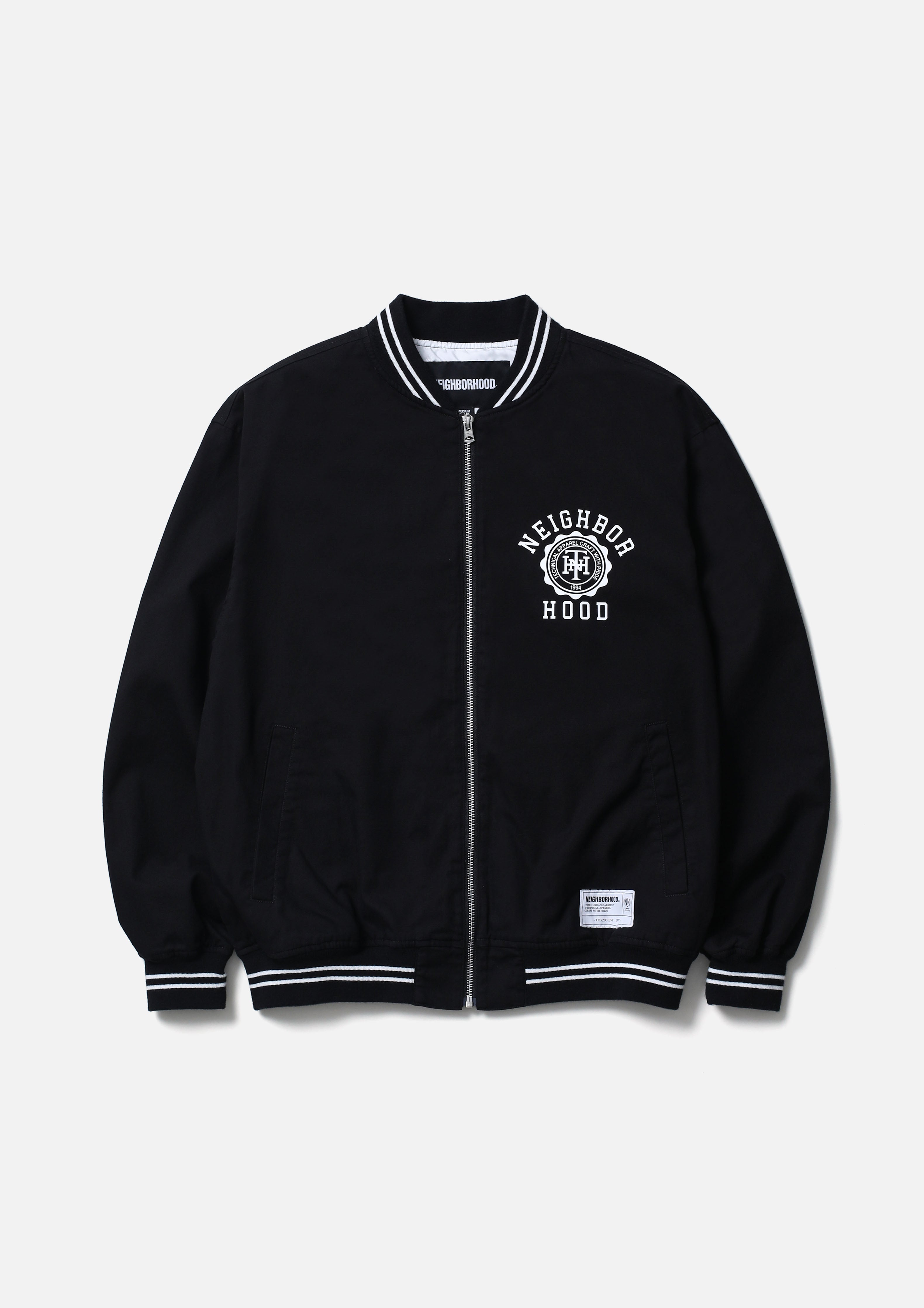 COTTON ZIP AWARD JACKET