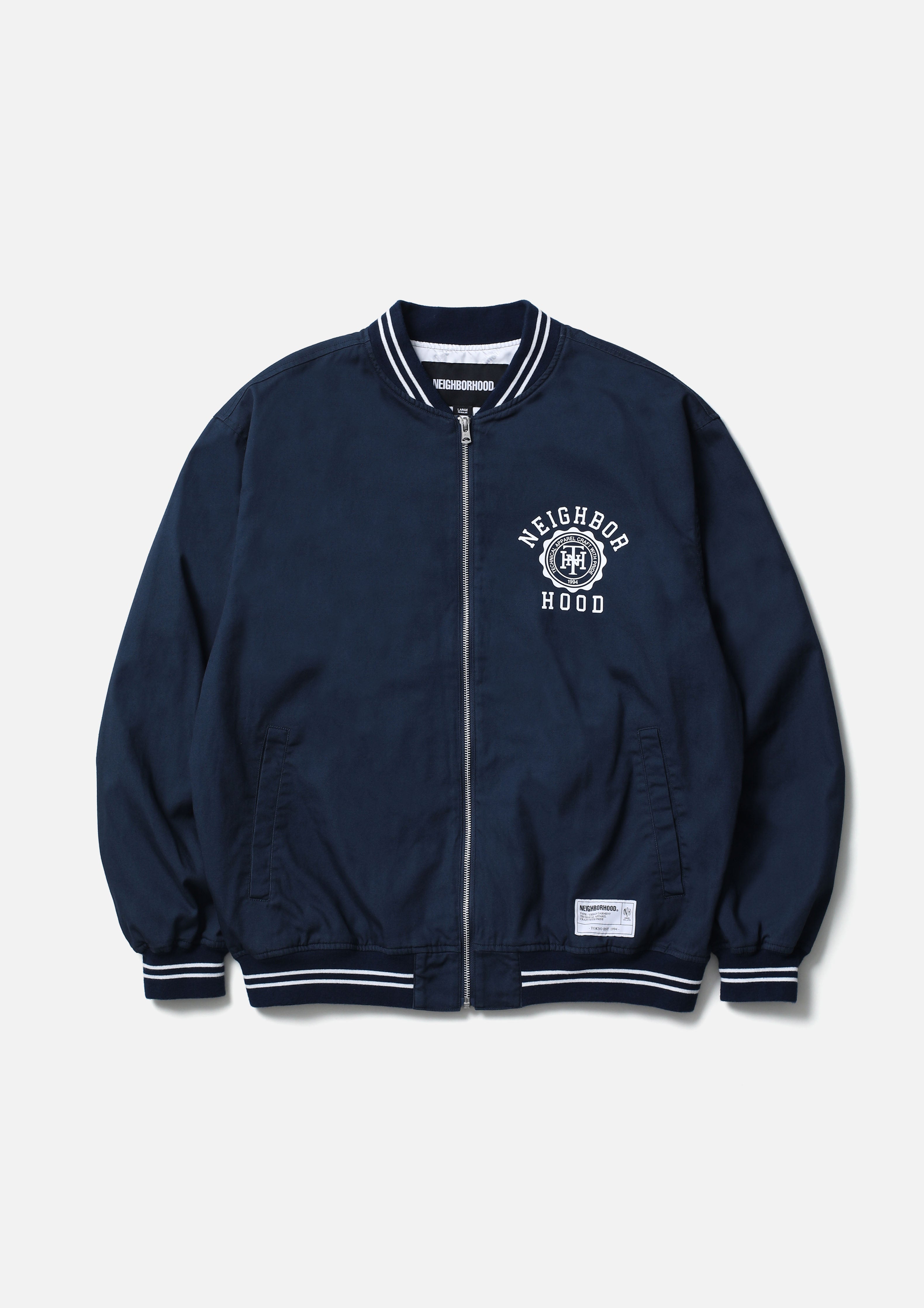 COTTON ZIP AWARD JACKET