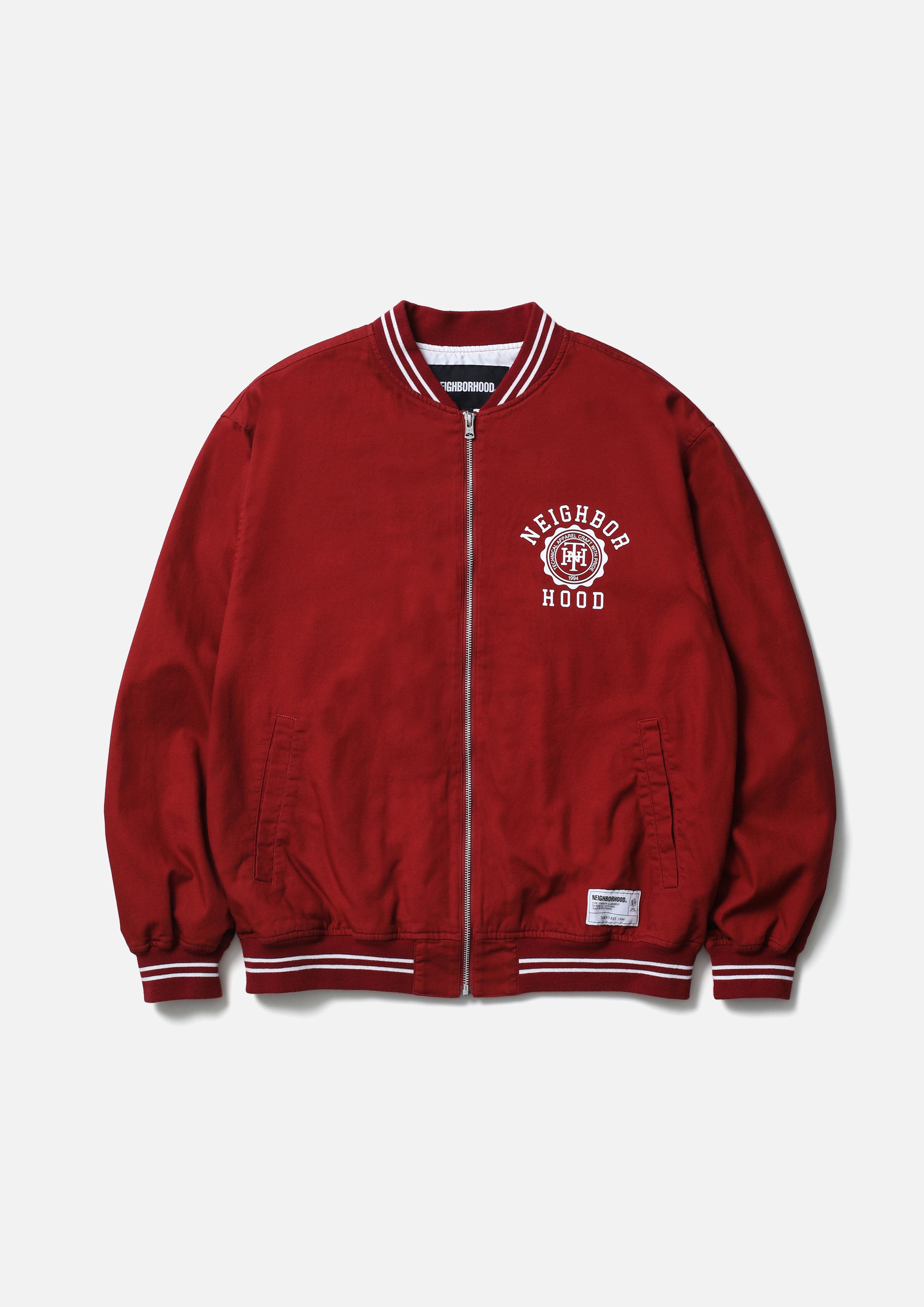 COTTON ZIP AWARD JACKET
