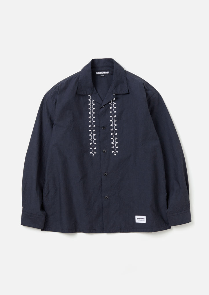 CORD EMBROIDERY SHIRT LS