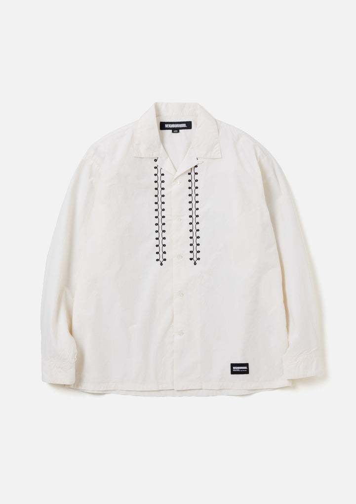 CORD EMBROIDERY SHIRT LS