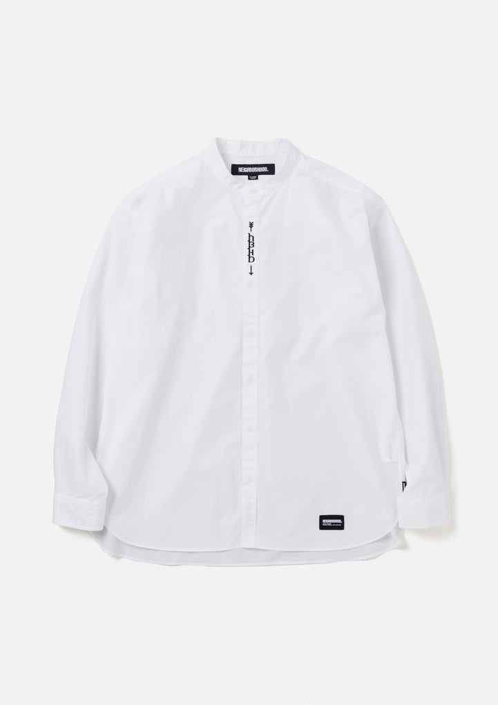 BANDCOLLAR SHIRT LS