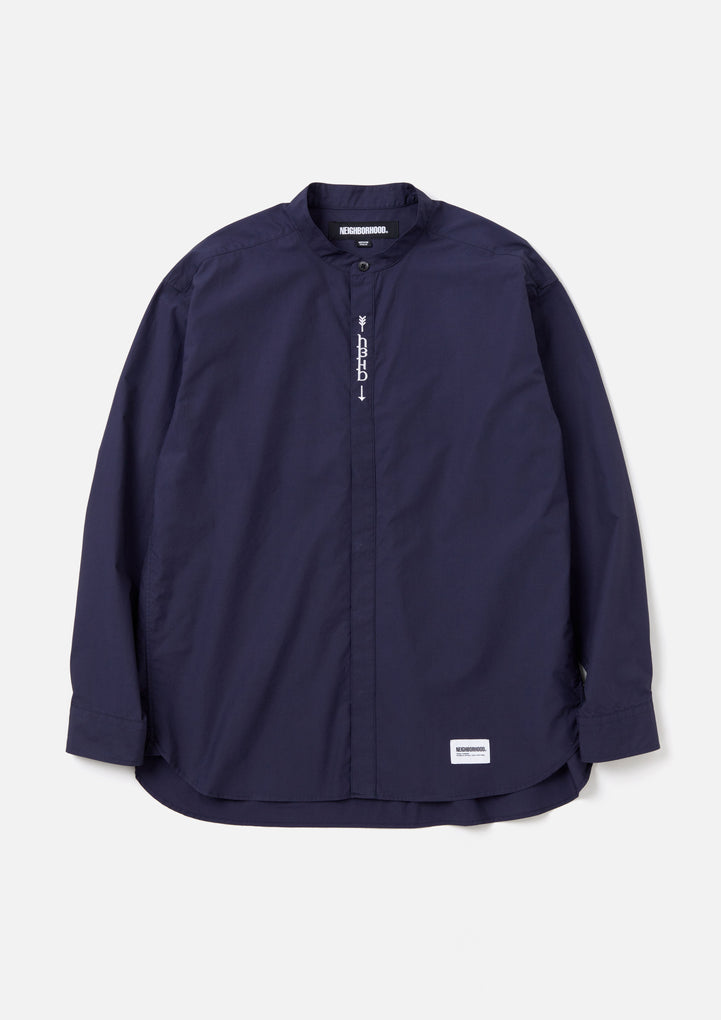 BANDCOLLAR SHIRT LS