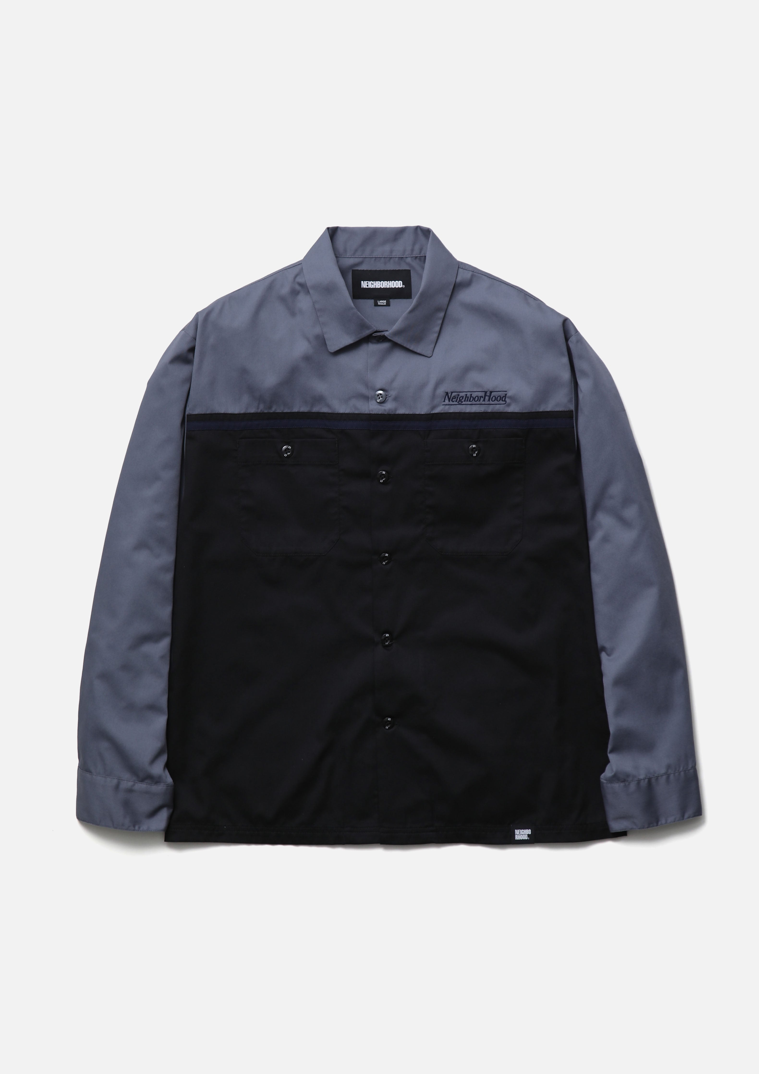 BICOLOR WORK SHIRT LS