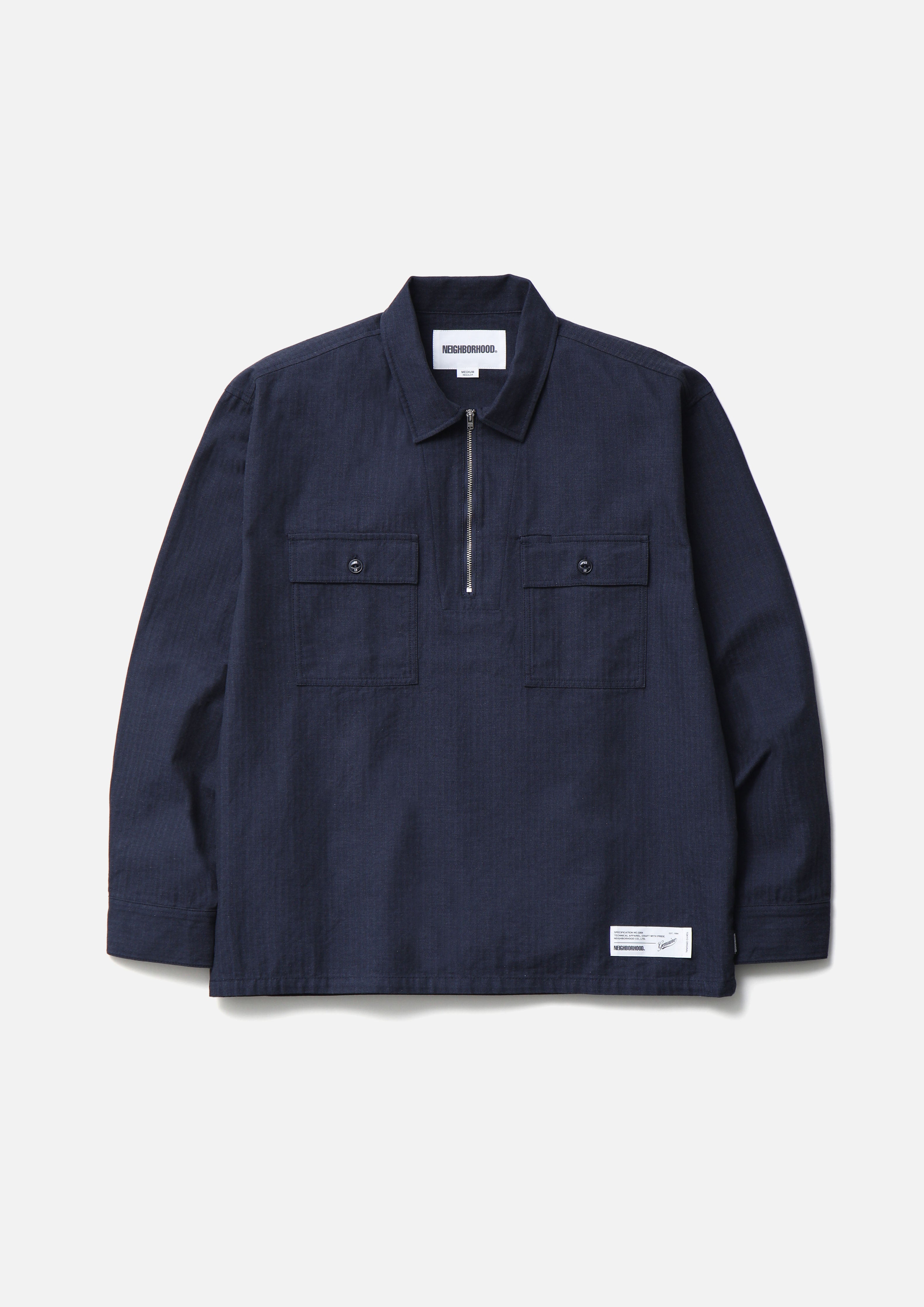 ネイバーフッド　23SS HALF ZIP PULLOVER SHIRTS LS HALF ZIP WORK SHIRT LS