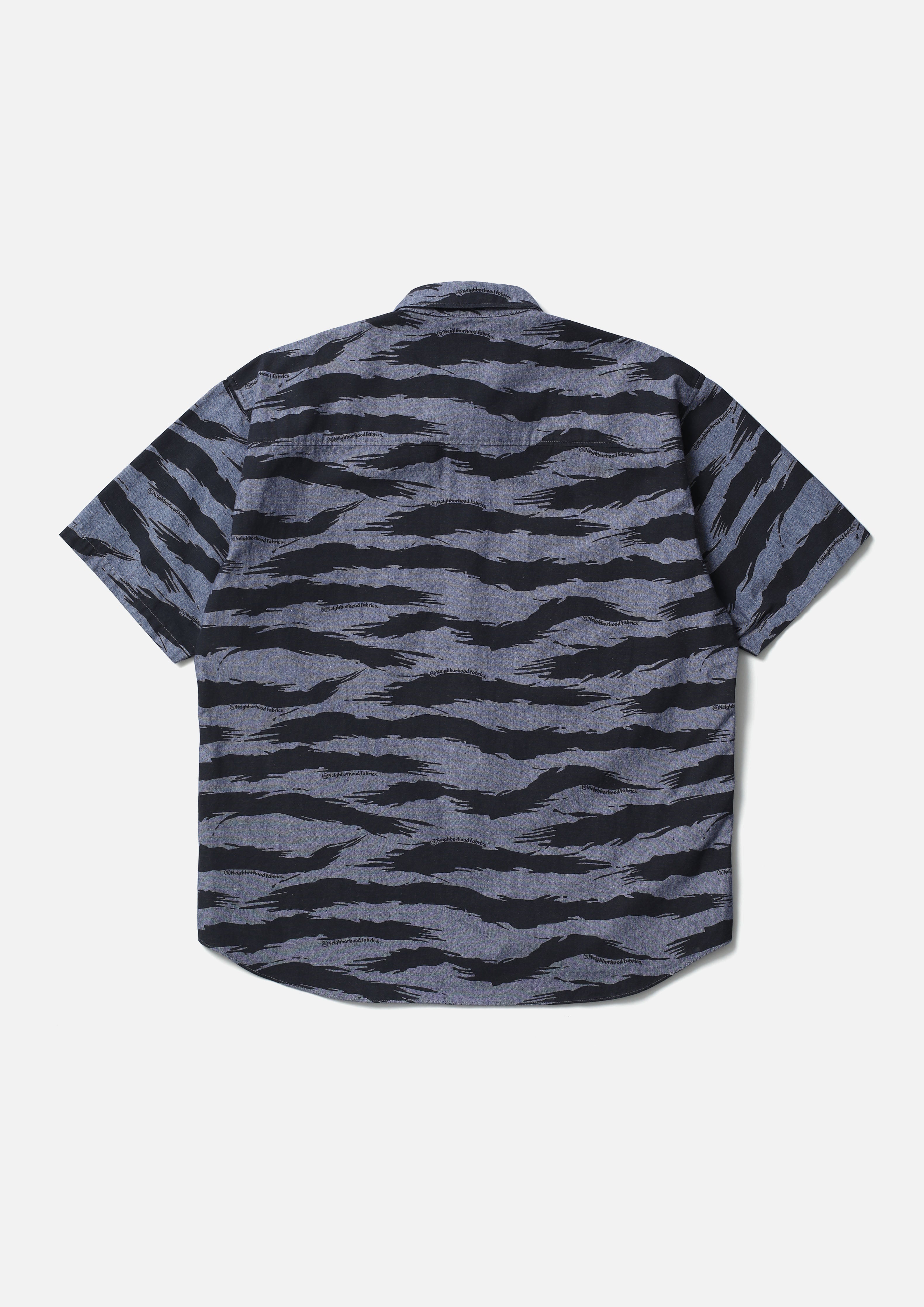 CAMO PATTERN CHAMBRAY SHIRT SS