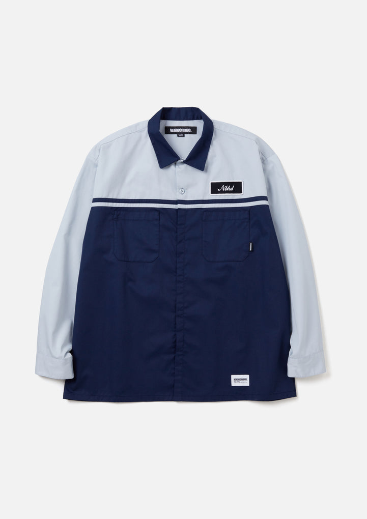 TWO TONE WORK SHIRT LS