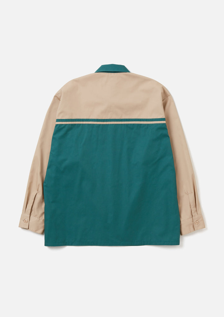 TWO TONE WORK SHIRT LS
