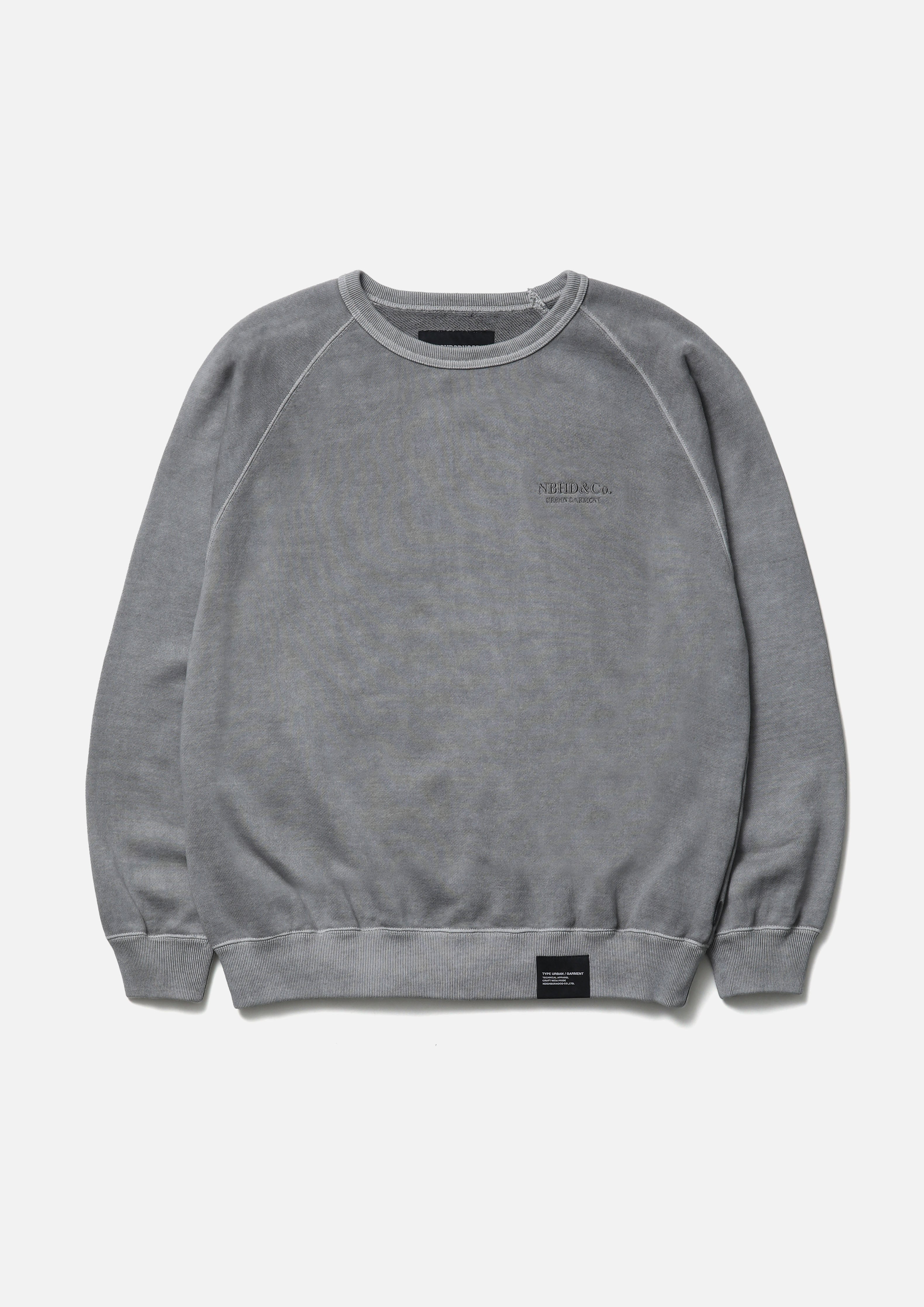 PIGMENT DYED SWEAT SHIRT LS