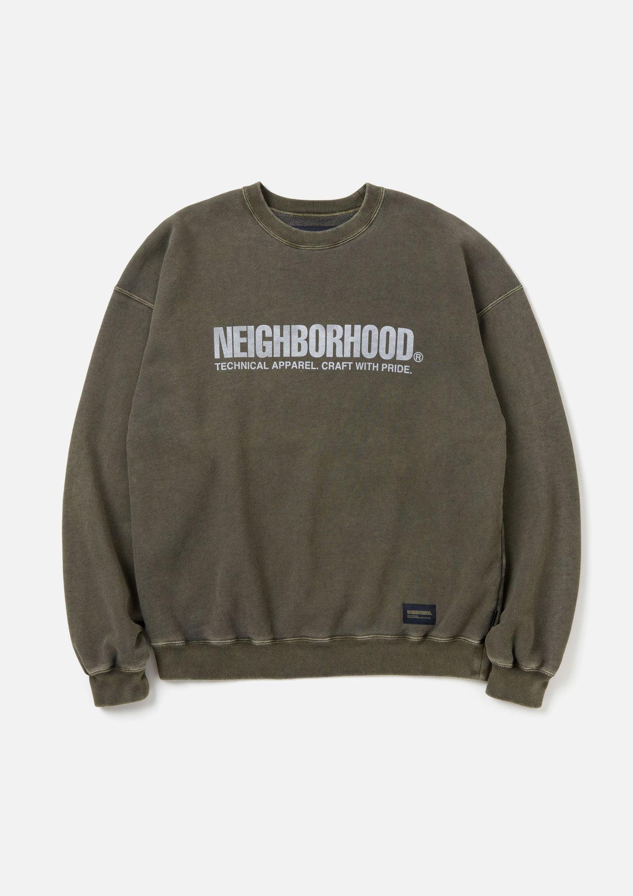 PIGMENT DYED SWEATSHIRT LS