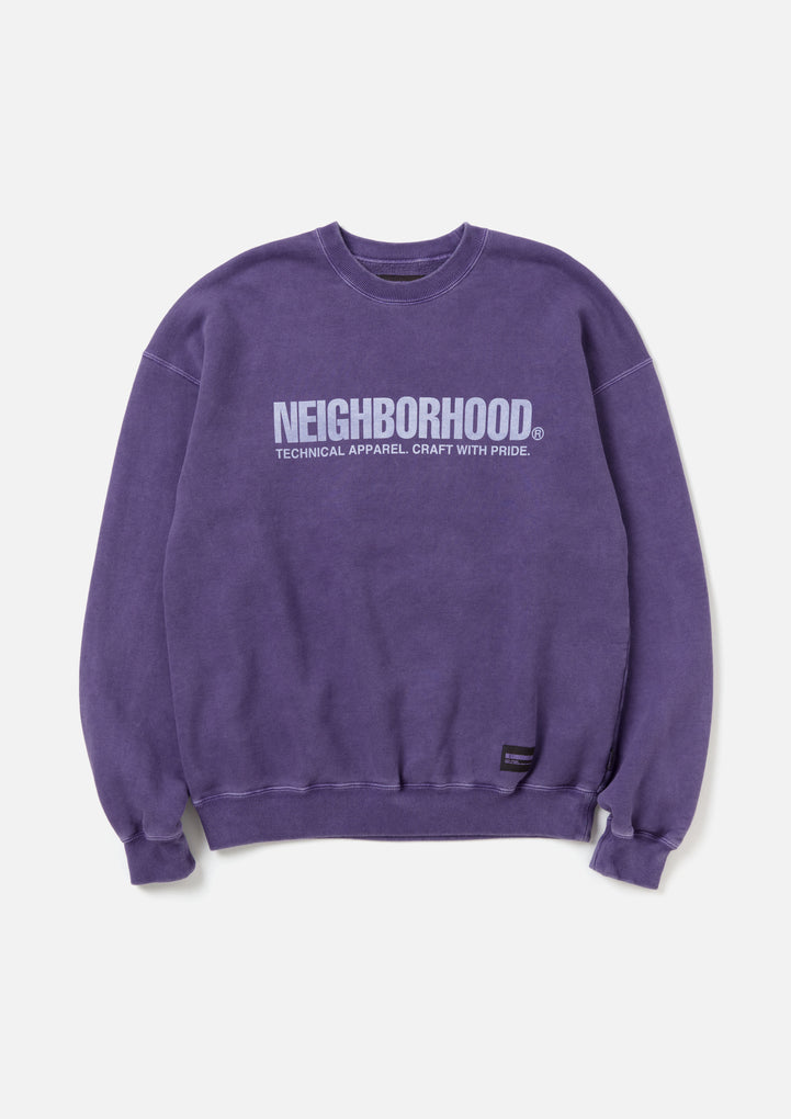 PIGMENT DYED SWEATSHIRT LS
