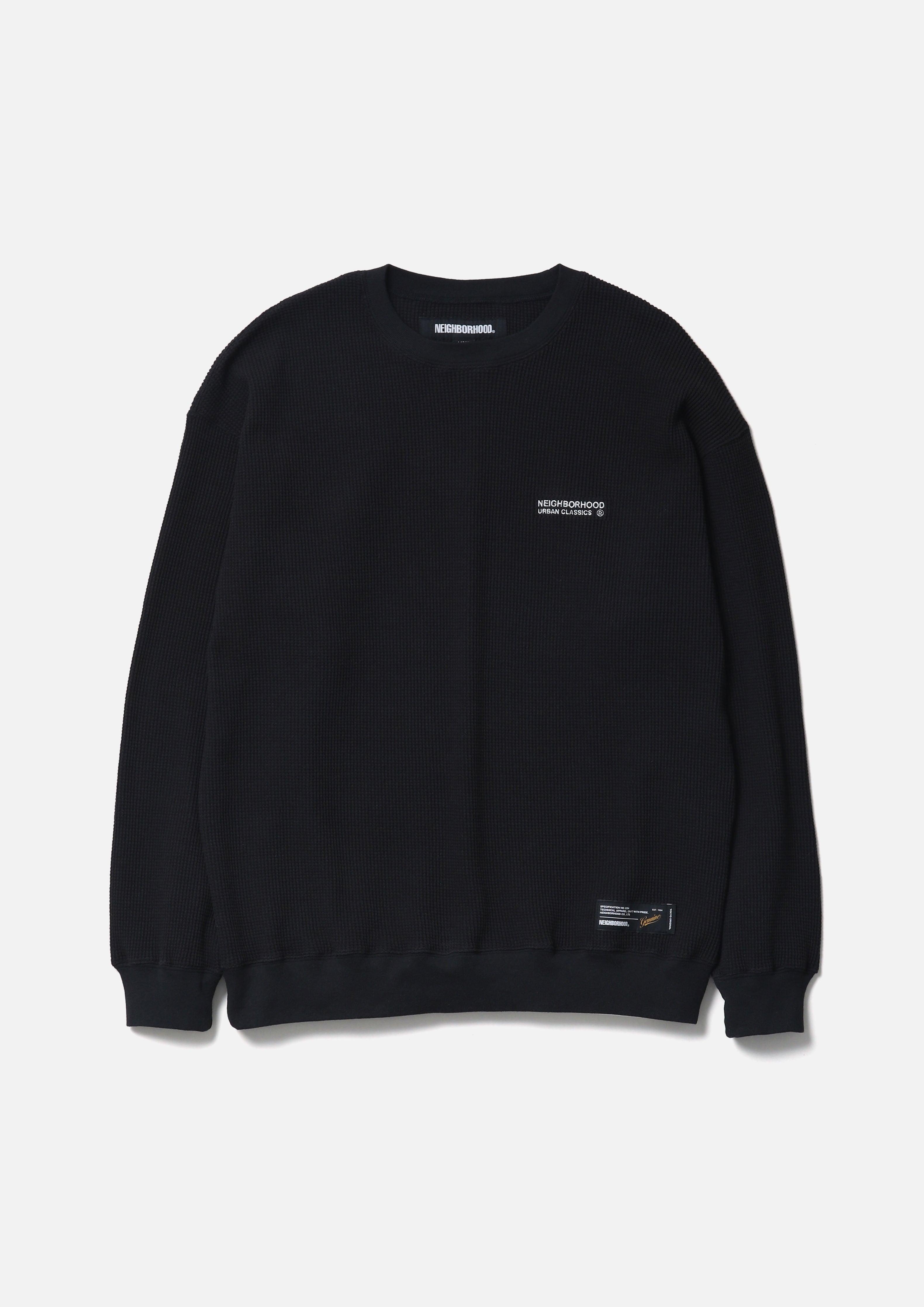 WAFFLE FABRIC CREWNECK LS-1