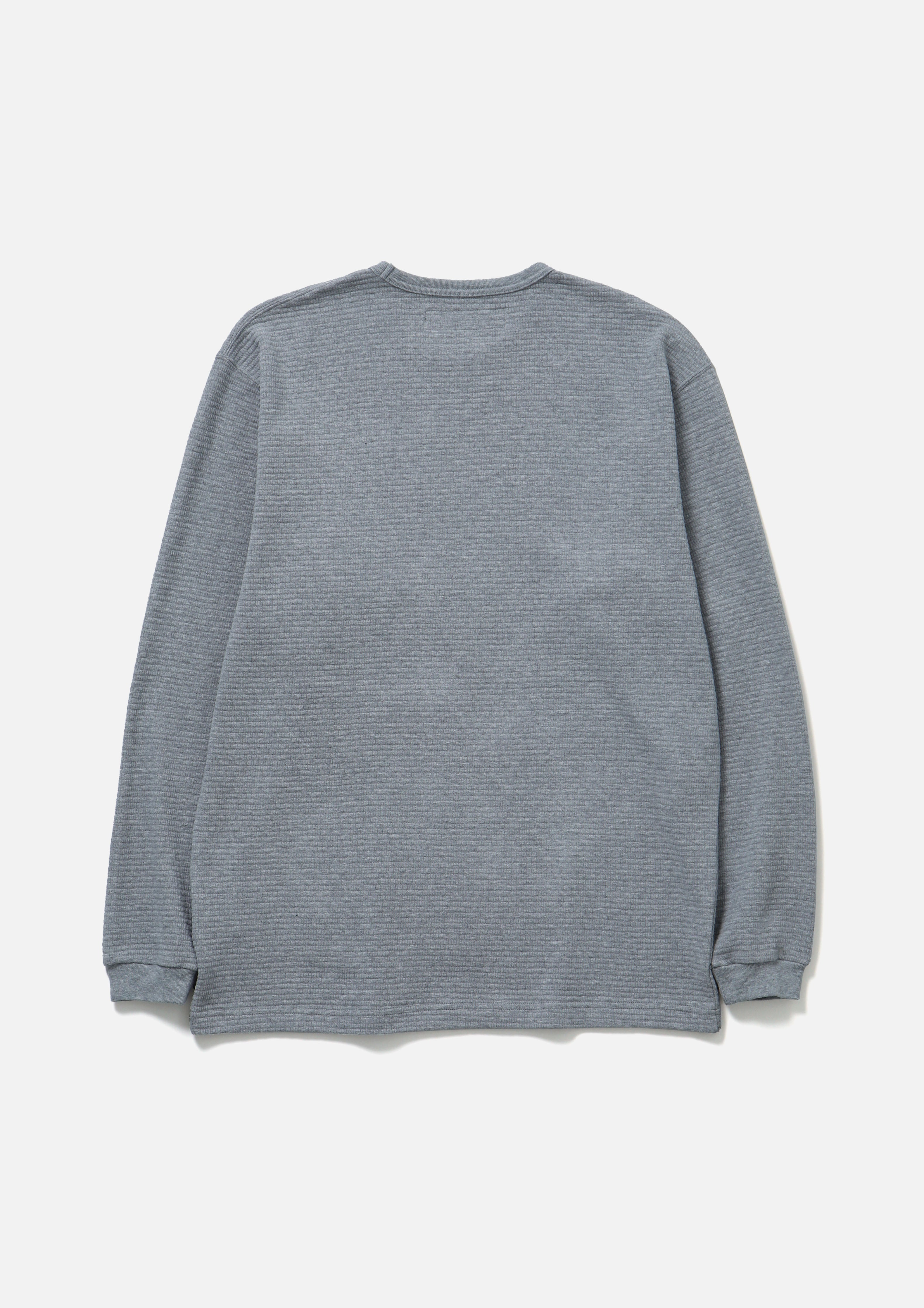WAFFLE FABRIC CREWNECK LS-2