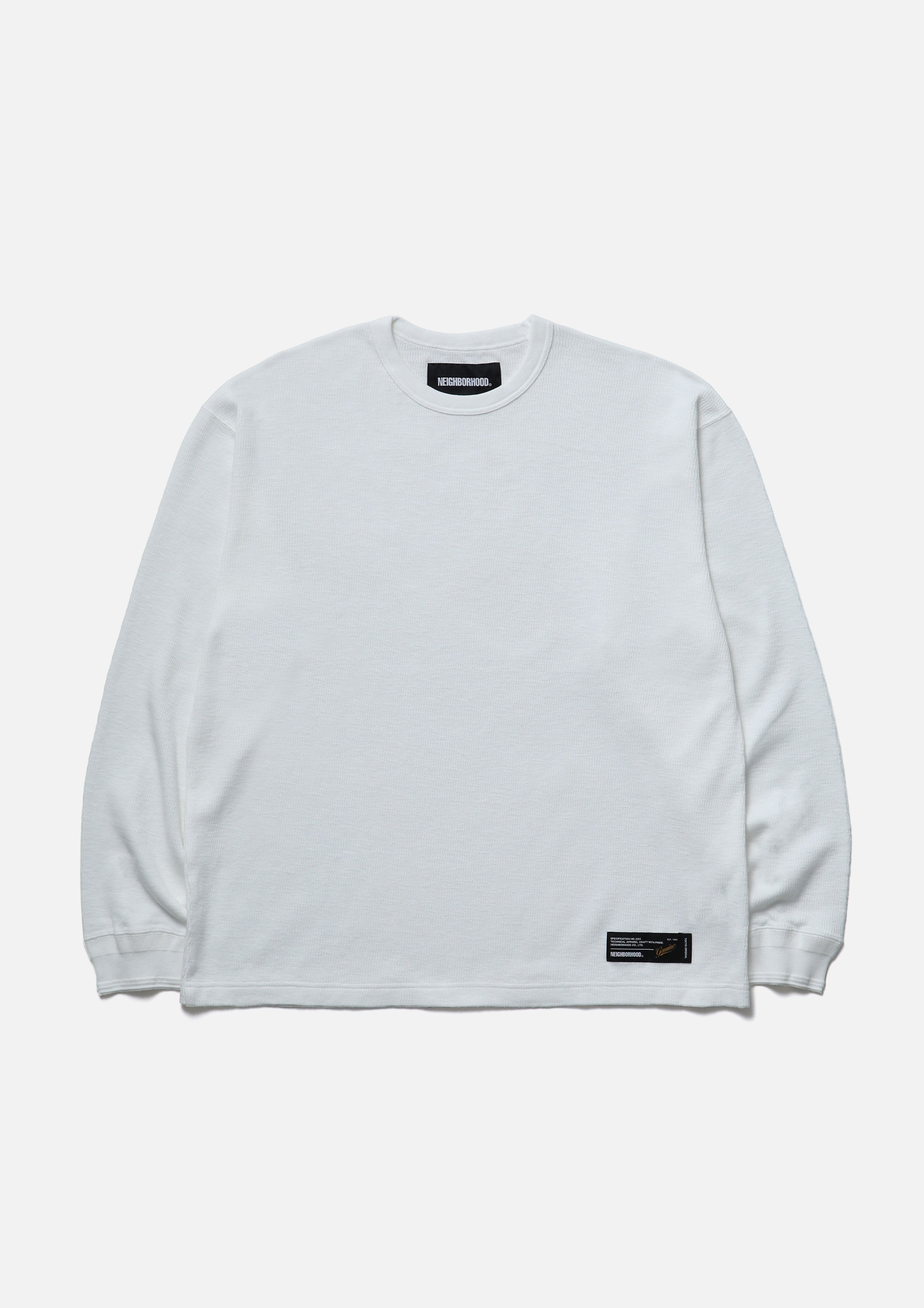 HONEYCOMB FABRIC CREWNECK LS