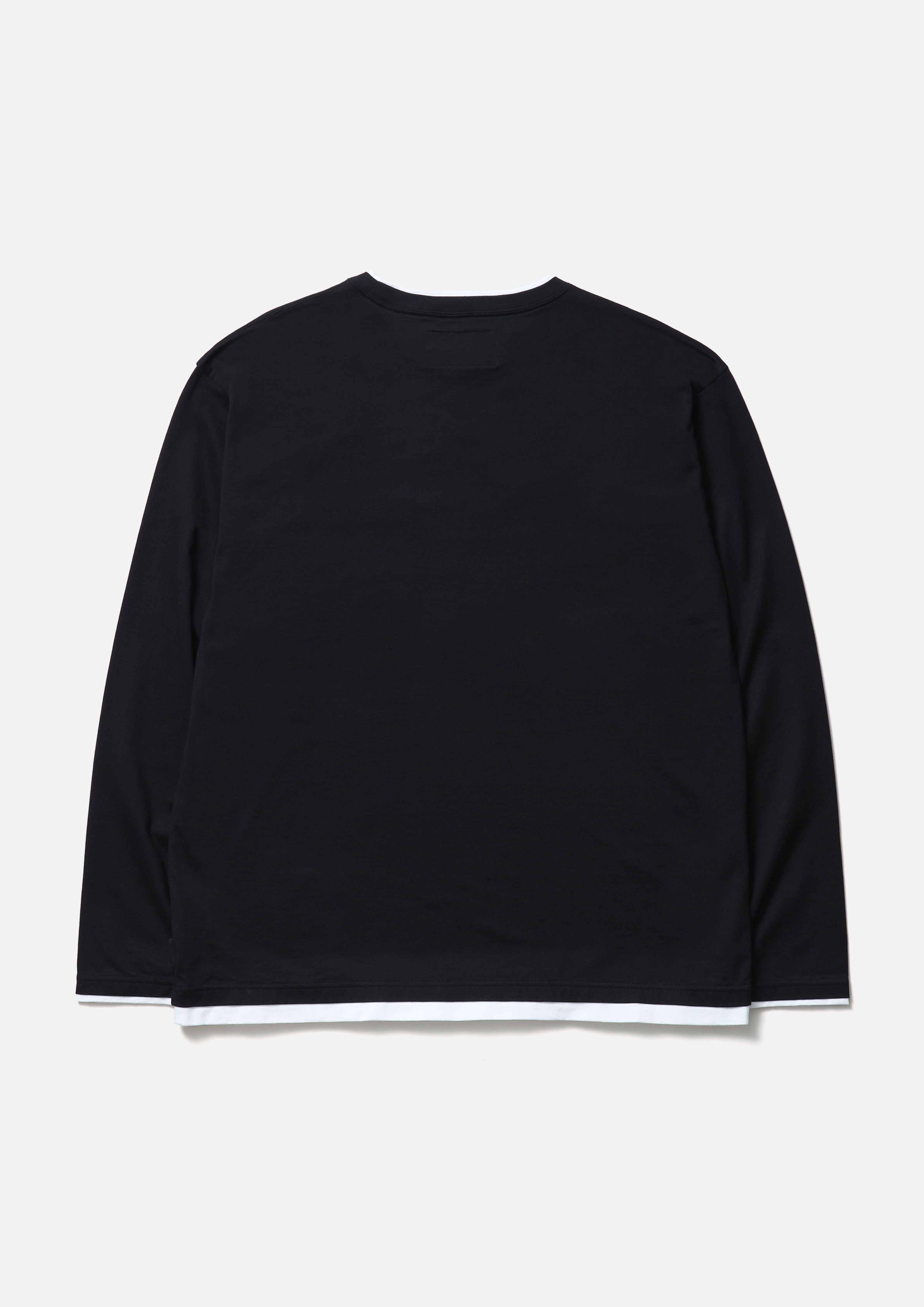 BW . LAYERED TRIM CREWNECK LS