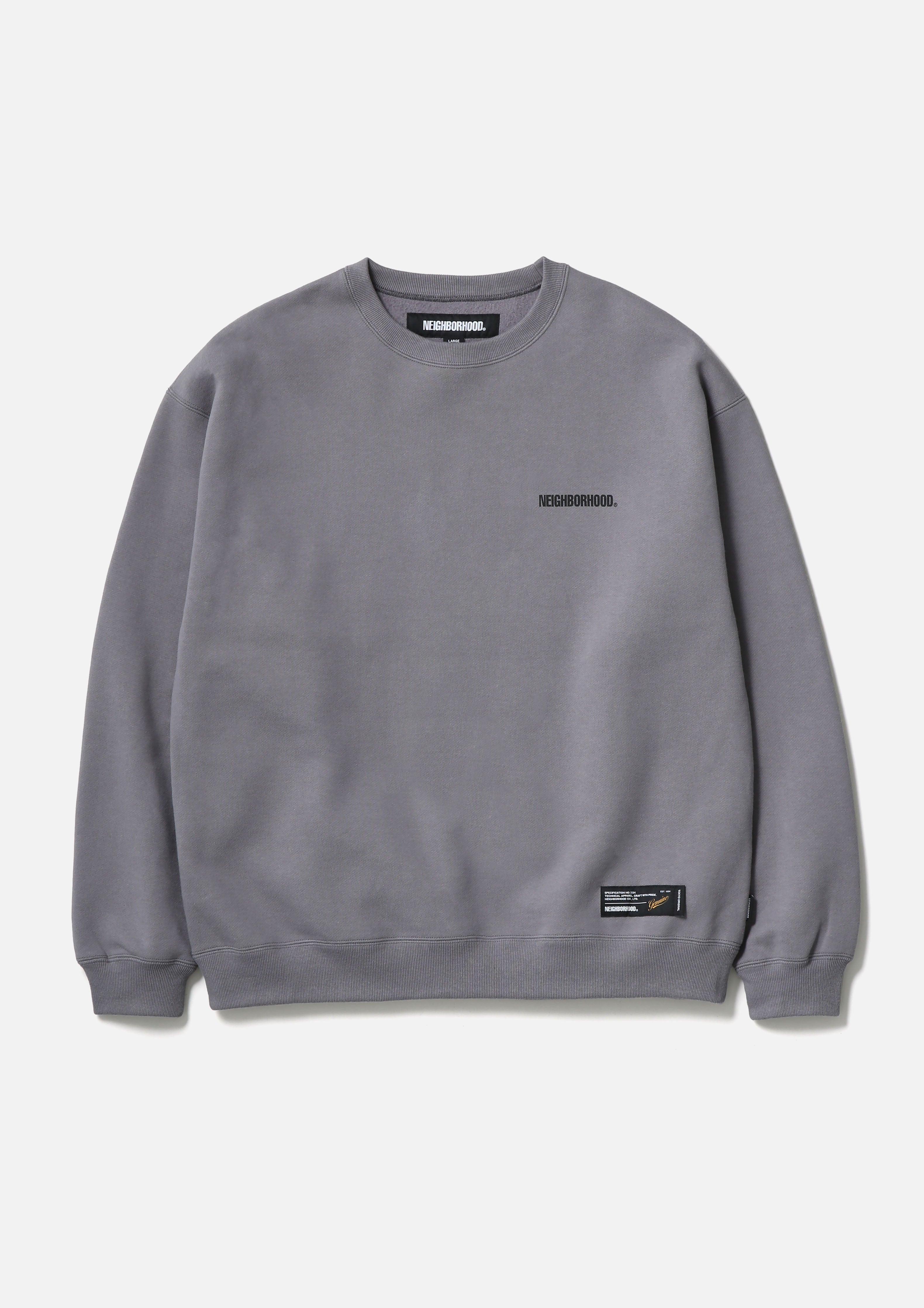 NEIGHBORHOOD SRL . CREWNECK LS Lサイズ カットソー WAFFLE FABRIC CREWNECK LSー1