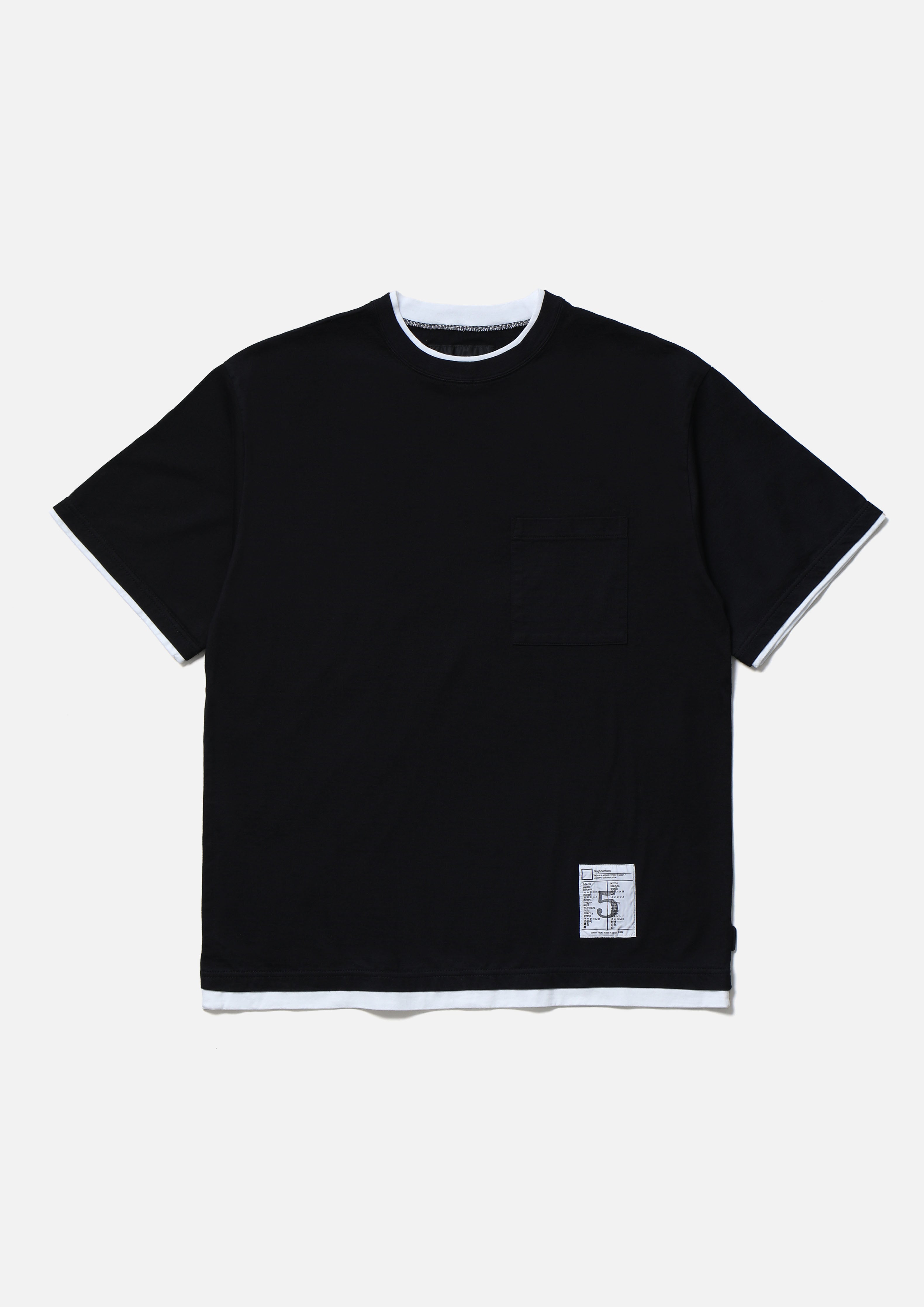 BW . LAYERED TRIM CREWNECK SS