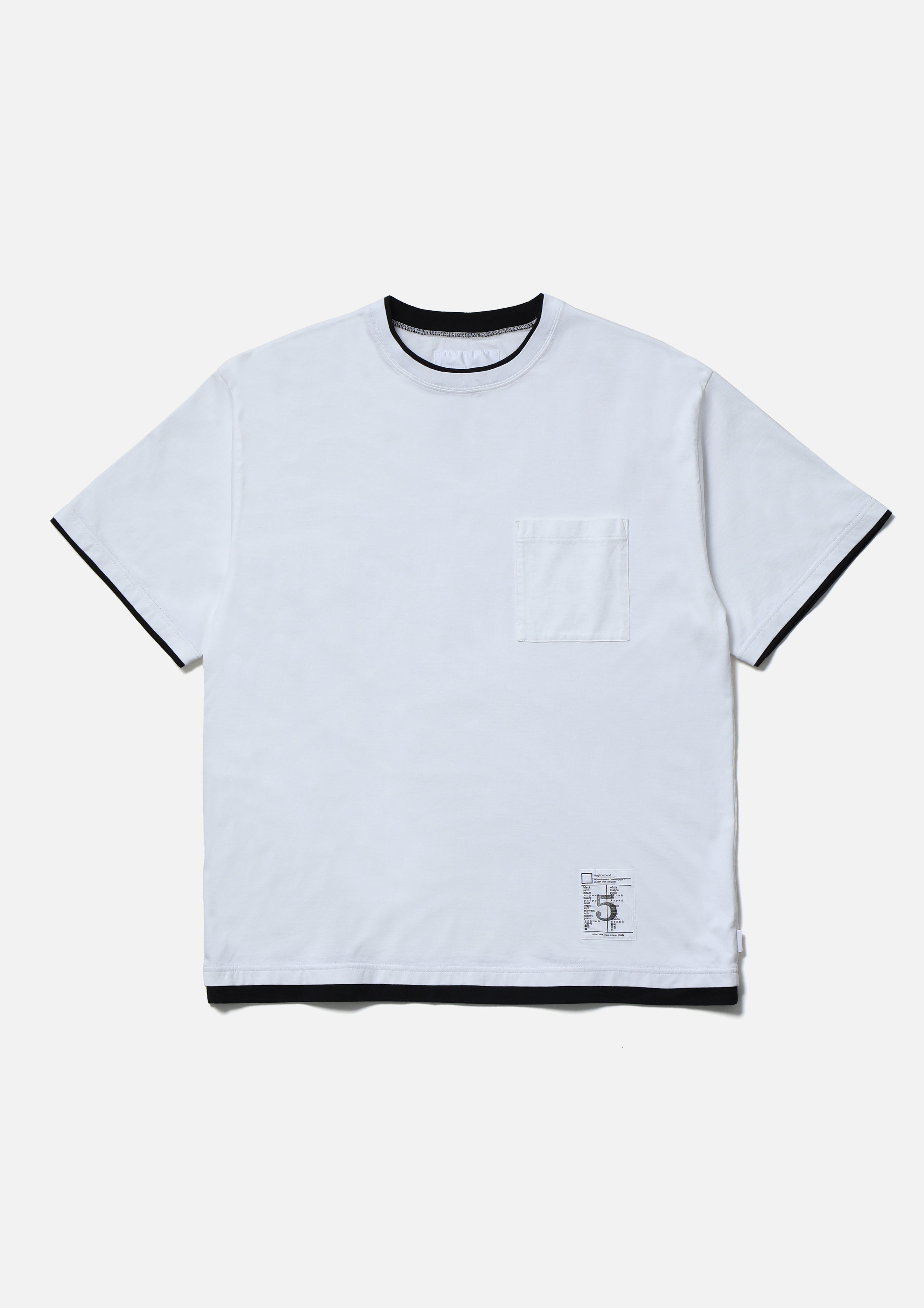 BW . LAYERED TRIM CREWNECK SS