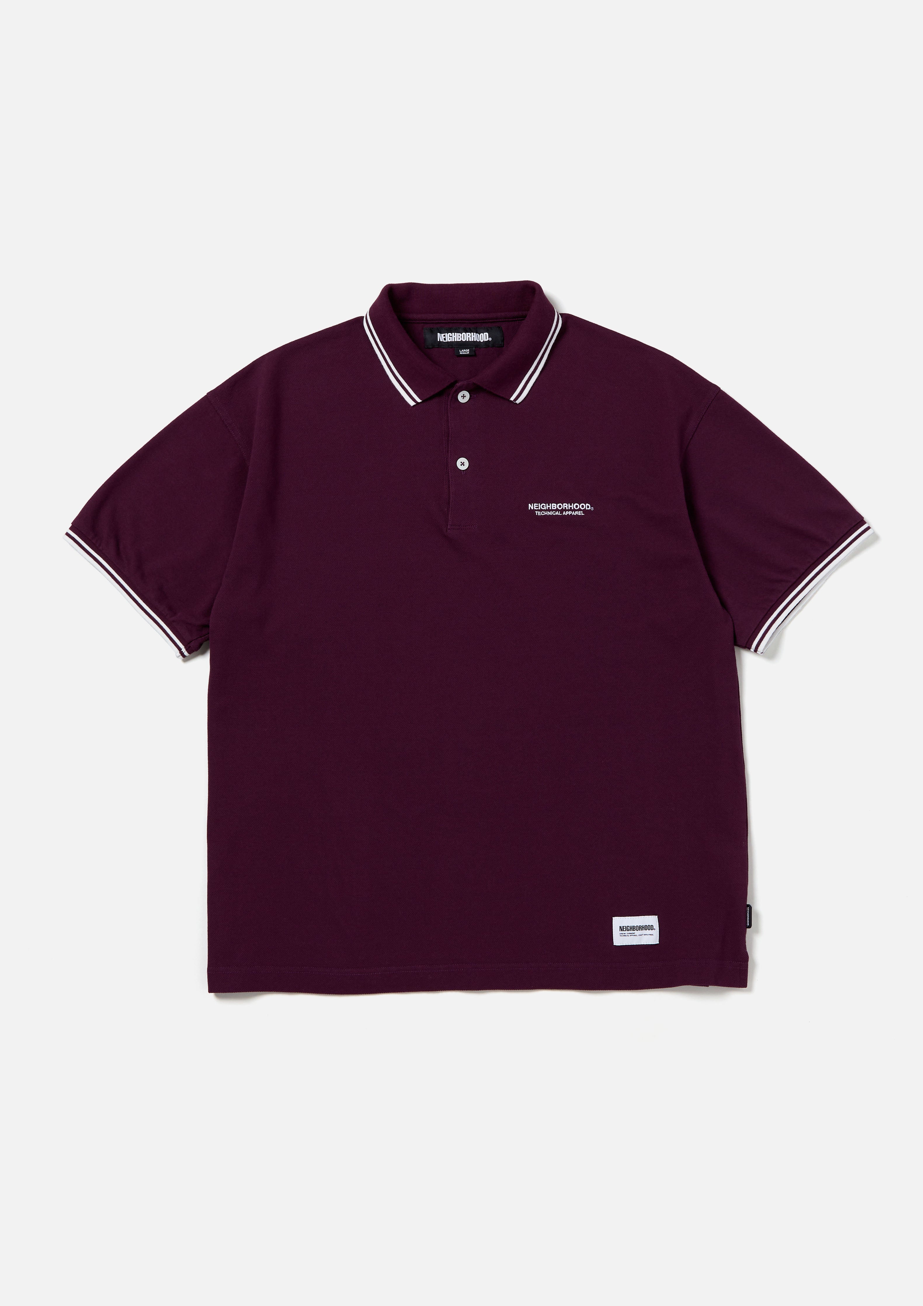 NEIGHBORHOOD PIQUE LINE POLOSHIRT L