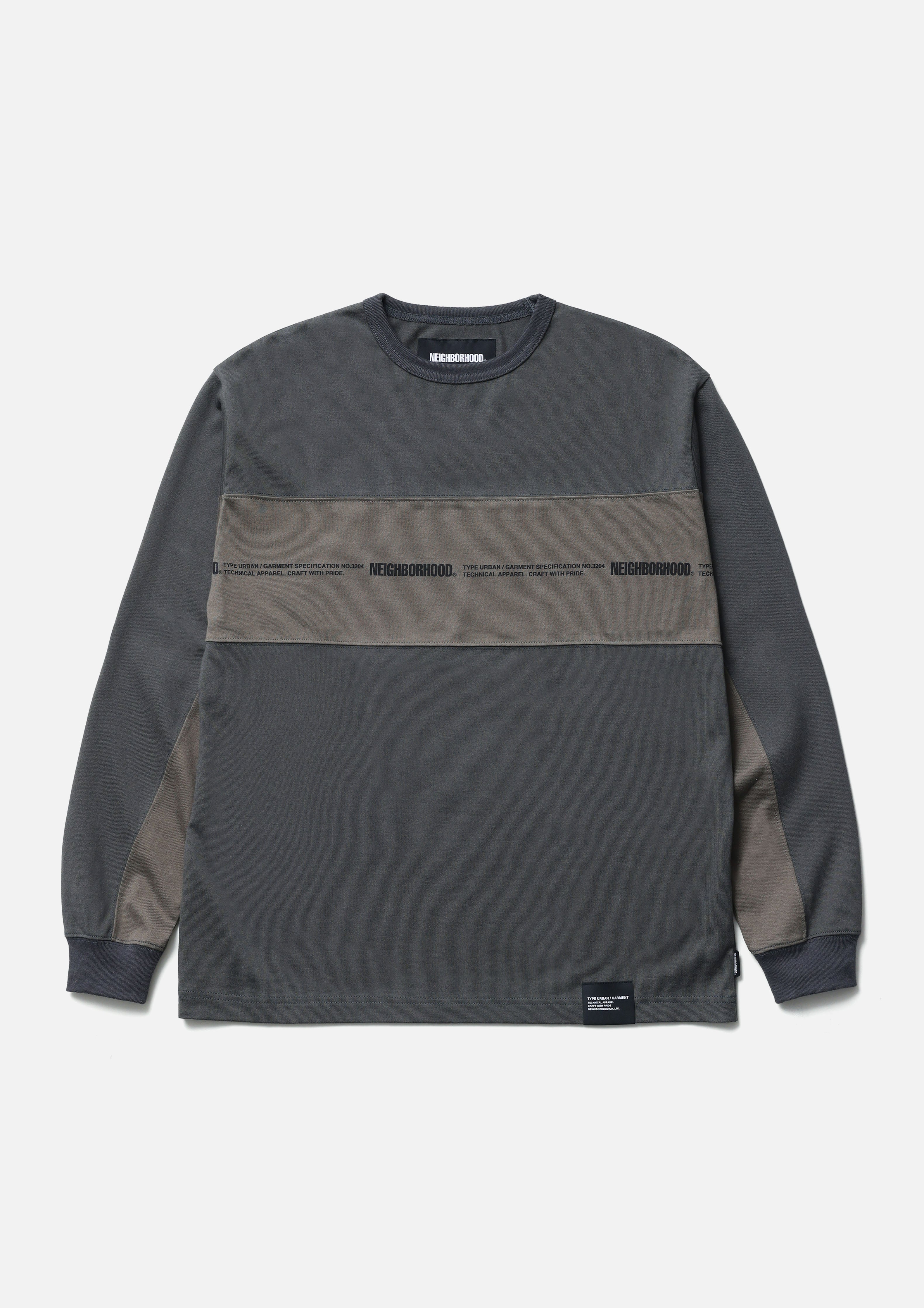 TWO-TONE CREWNECK LS