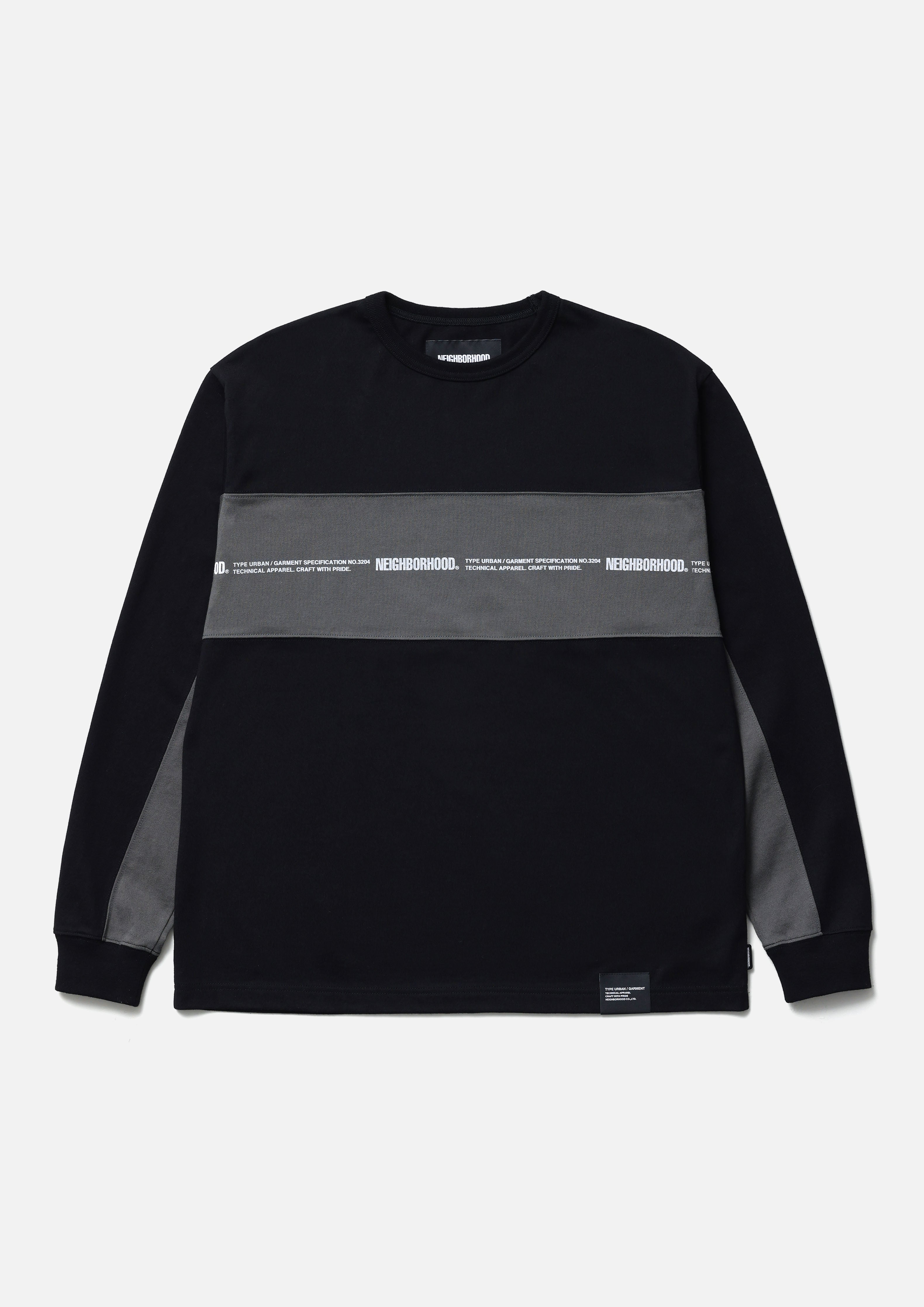 TWO-TONE CREWNECK LS