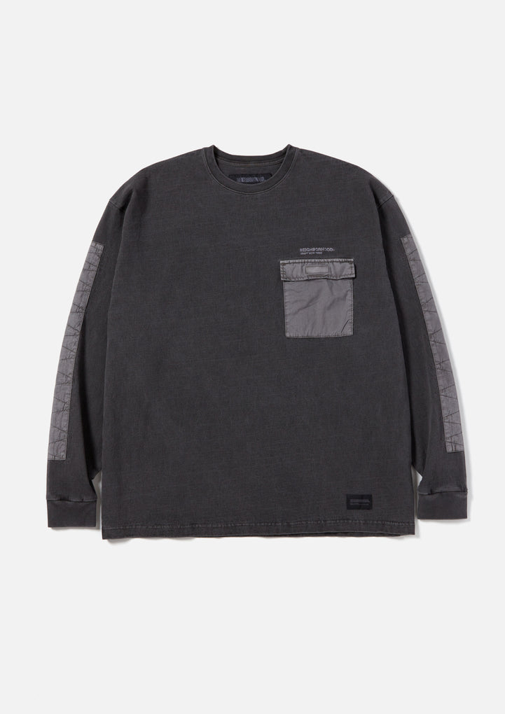 DESIGN PIGMENT DYED CREWNECK LS