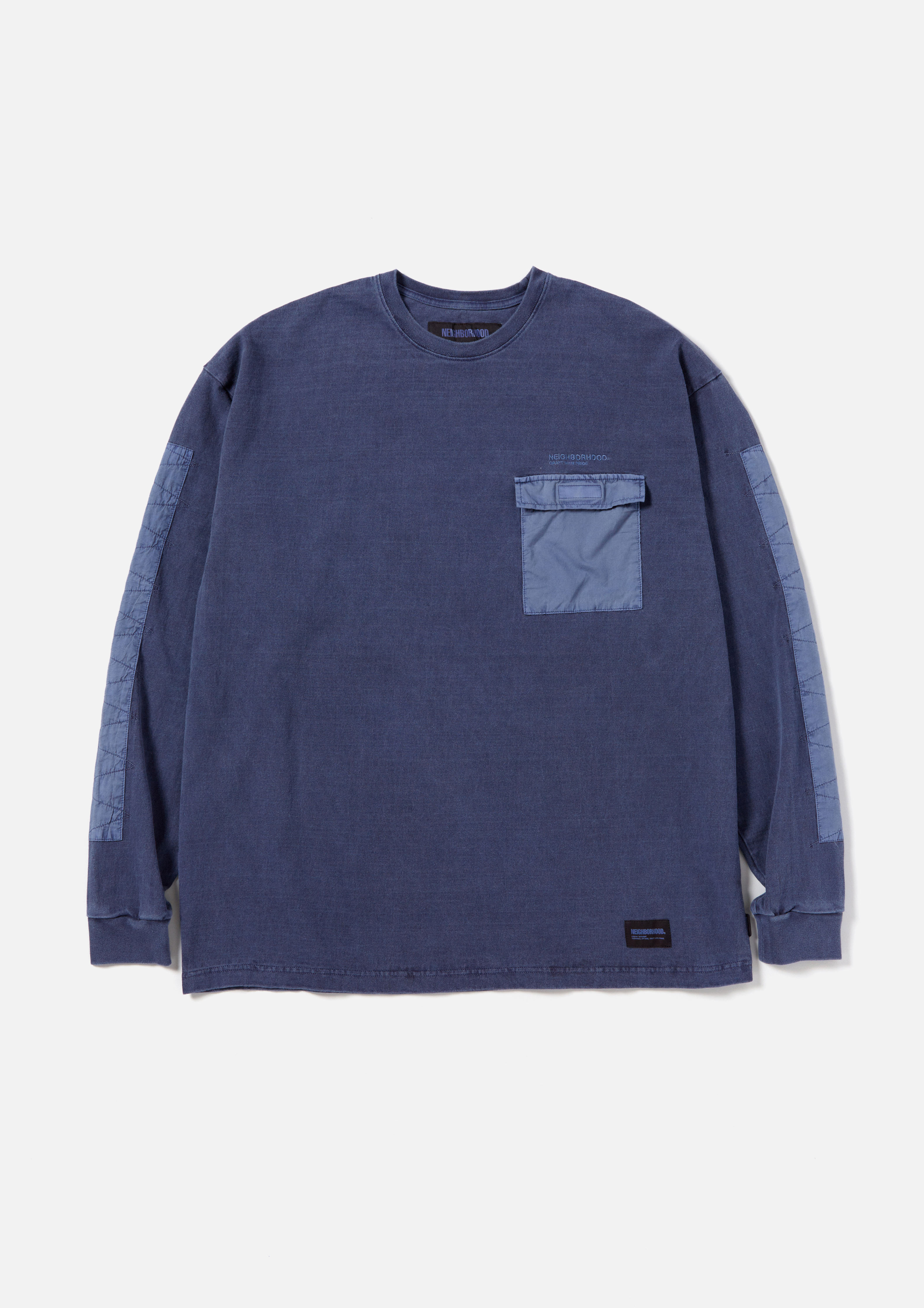 DESIGN PIGMENT DYED CREWNECK LS