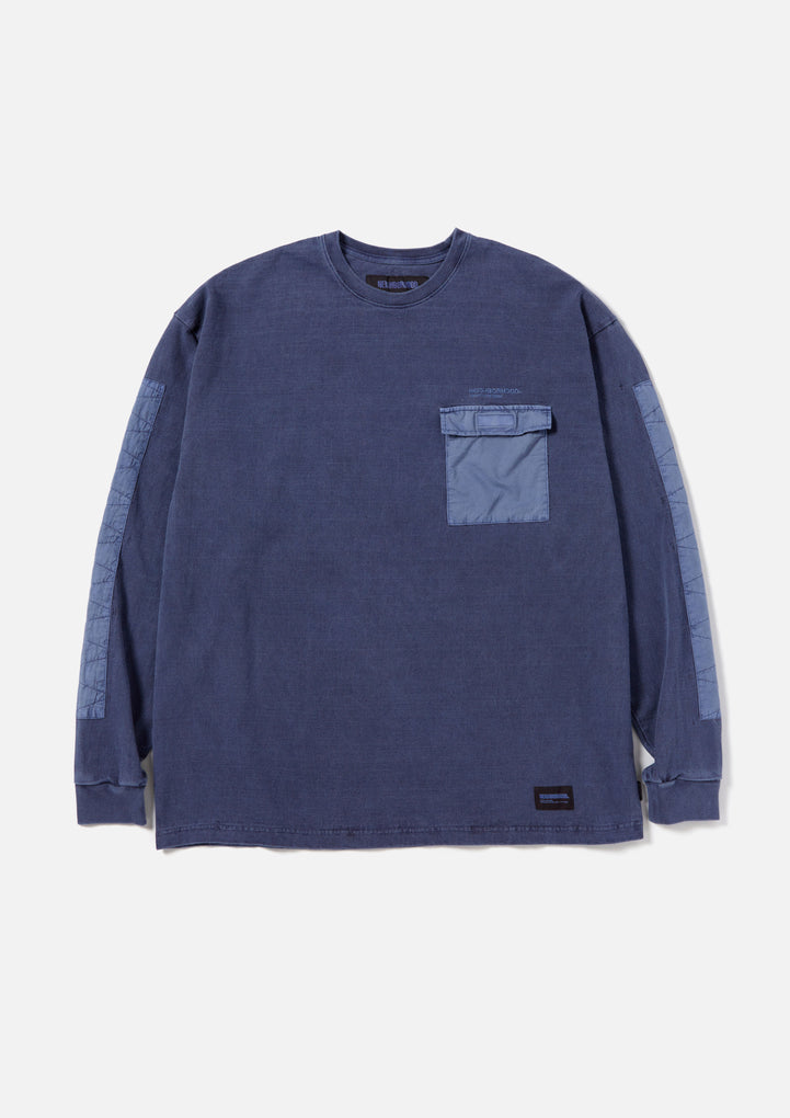 DESIGN PIGMENT DYED CREWNECK LS