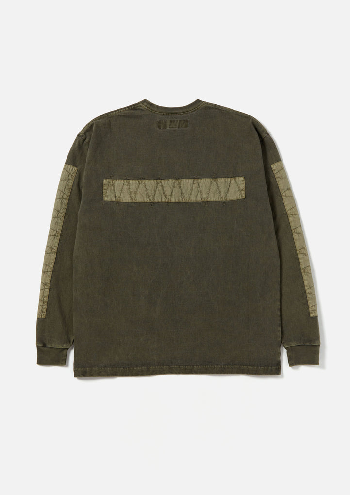 DESIGN PIGMENT DYED CREWNECK LS