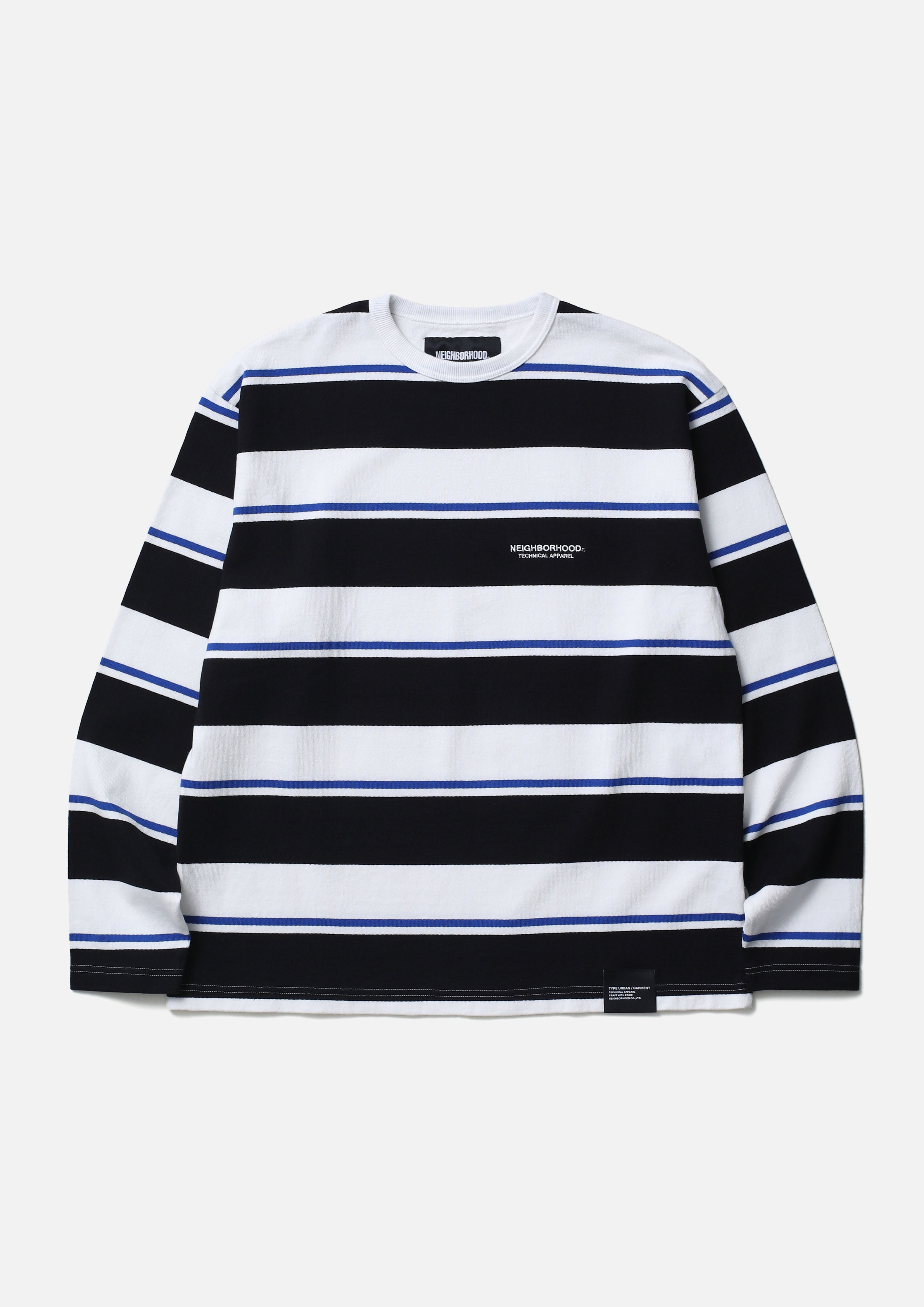 BORDER CREW NECK LS