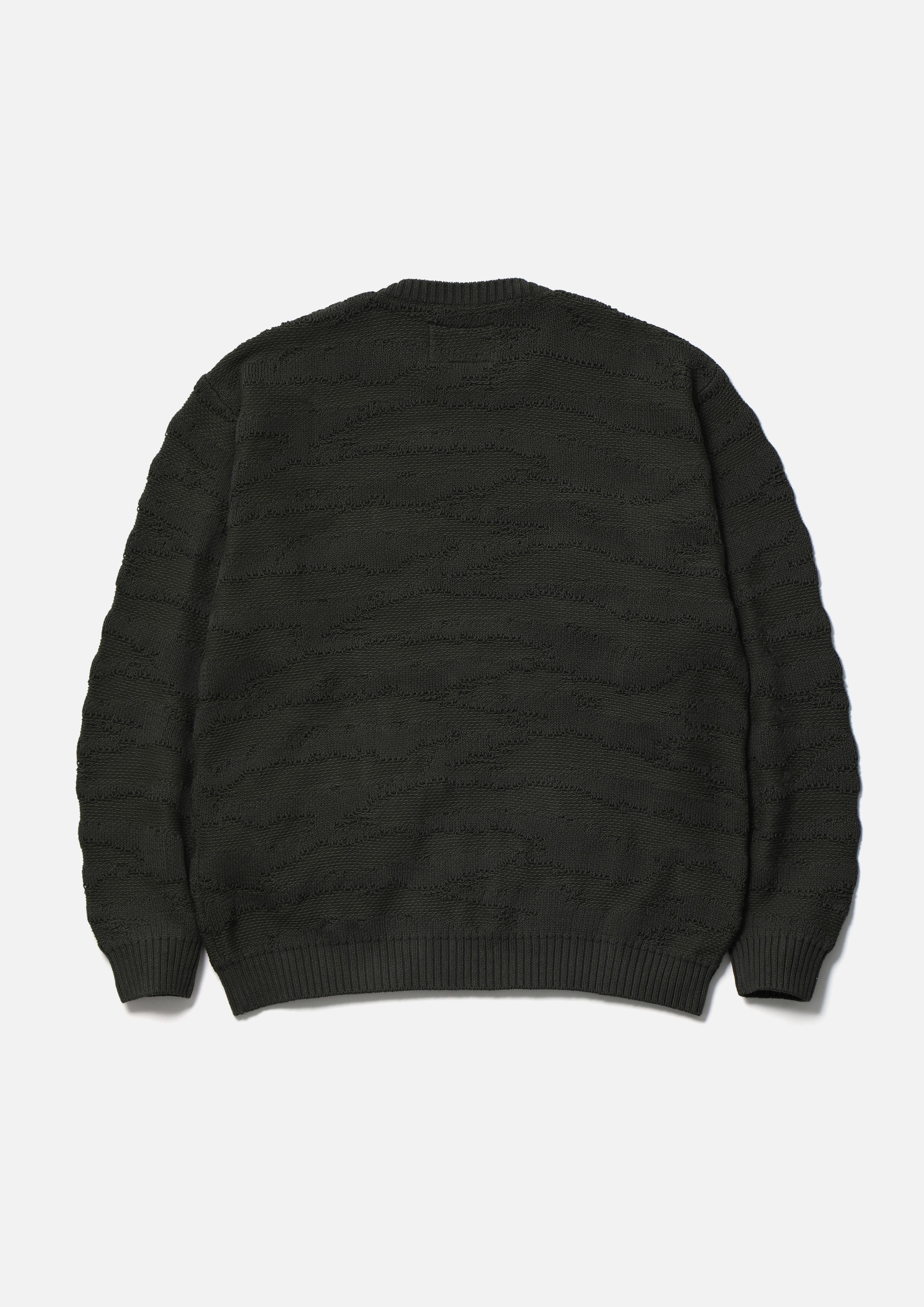 CAMO PATTERN CREWNECK SWEATER
