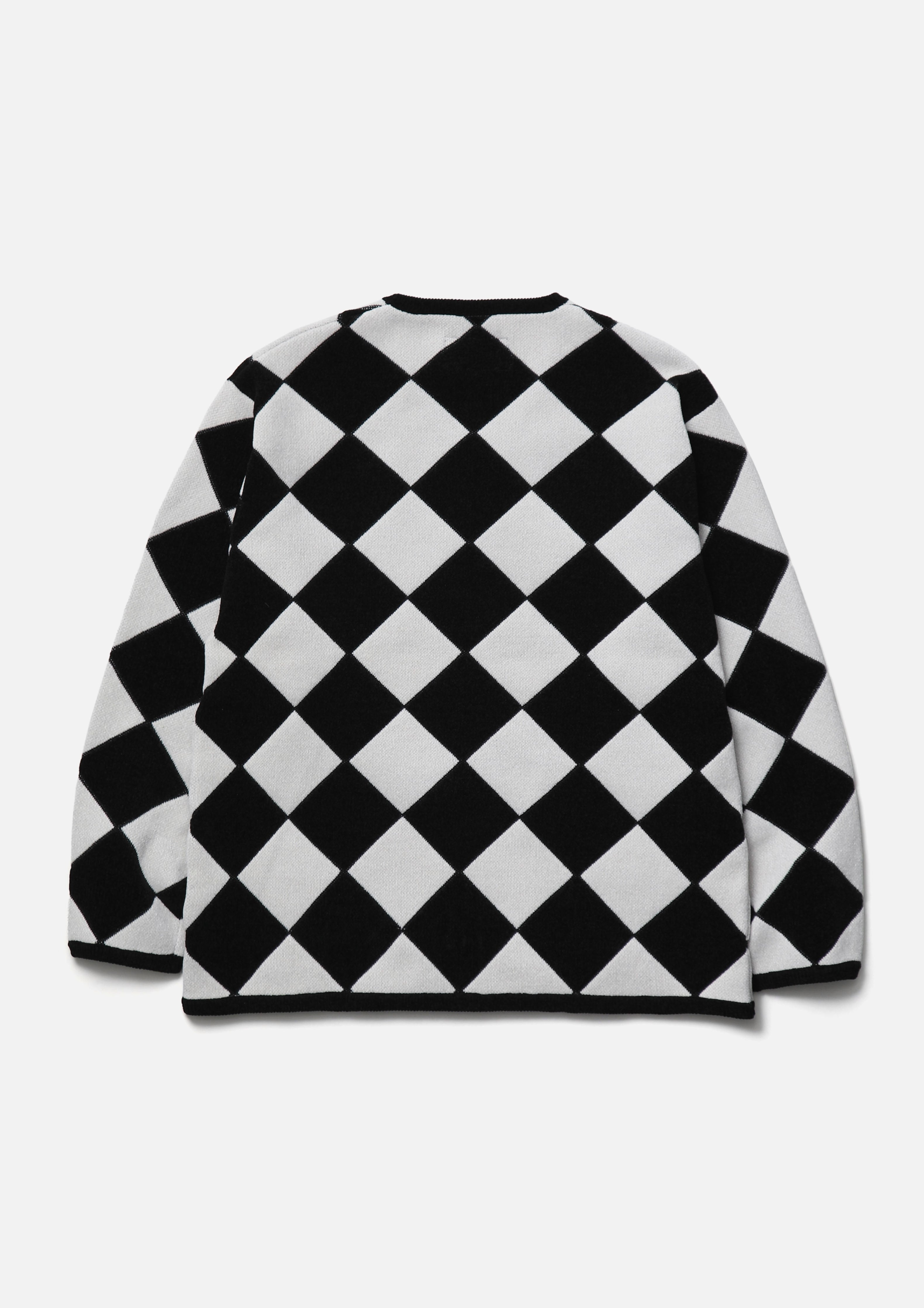 CHECKER ZIP CARDIGAN