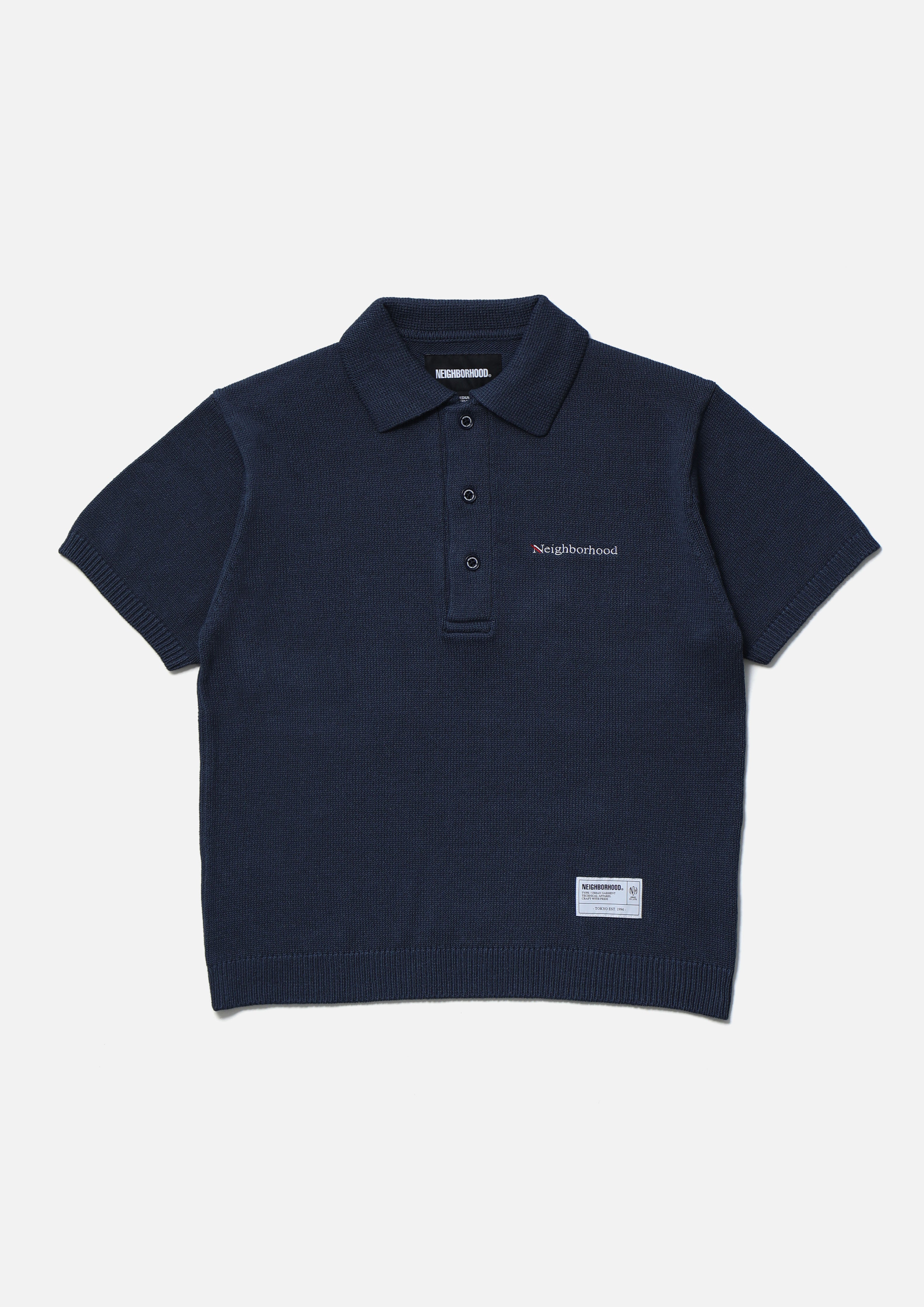 KNIT POLO SS