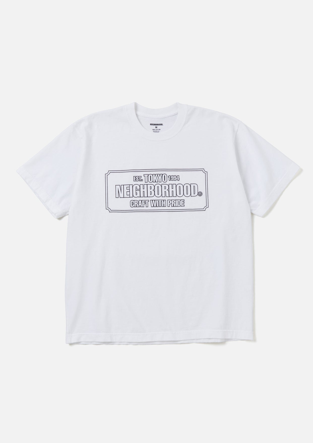 サイズM NEIGHBORHOOD ロゴTシャツ NH TEE SS-3 白