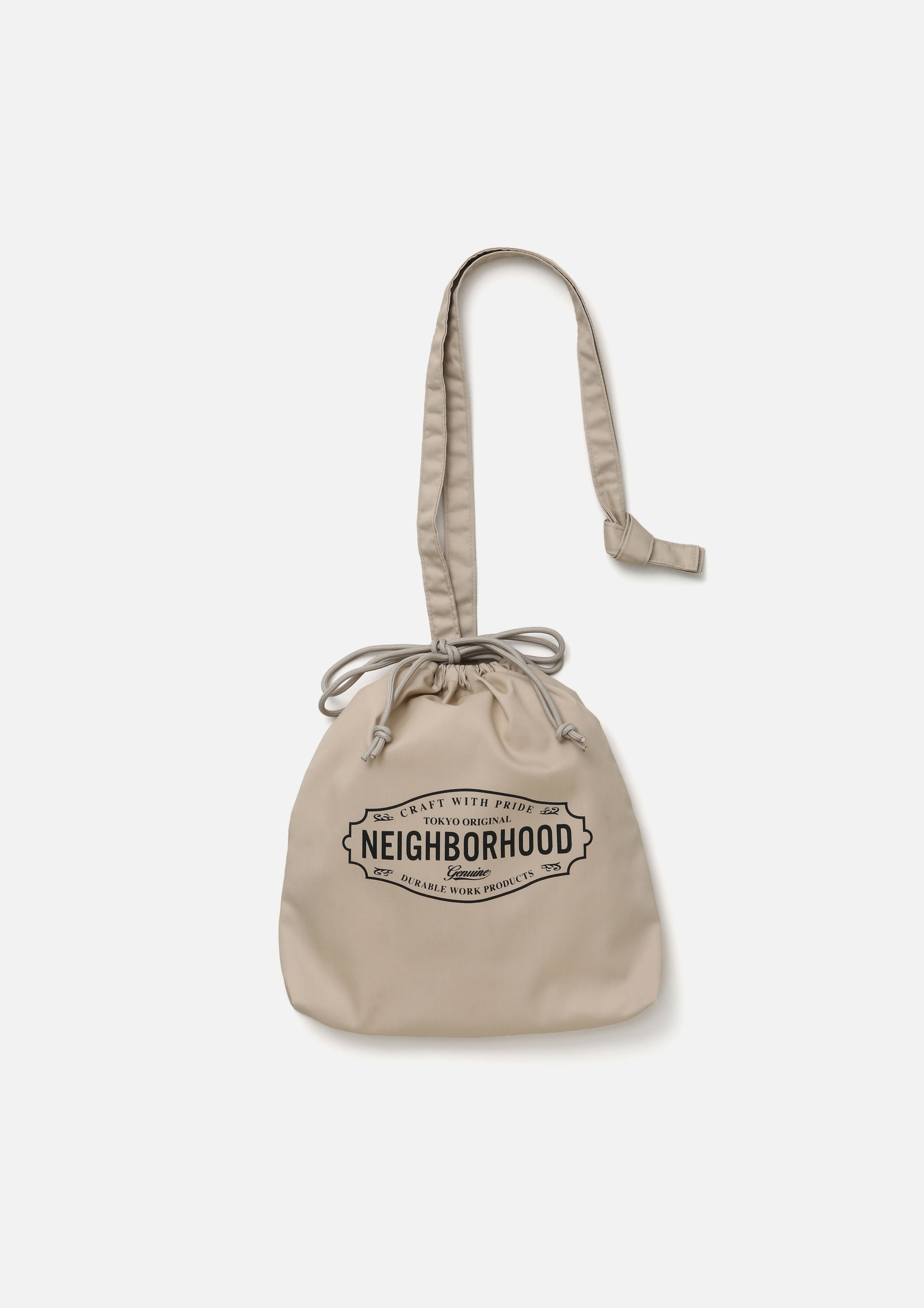 バッグ 26ss NEIGHBORHOOD LOGO DRAWSTRING BAG LOGO DRAWSTRING BAG