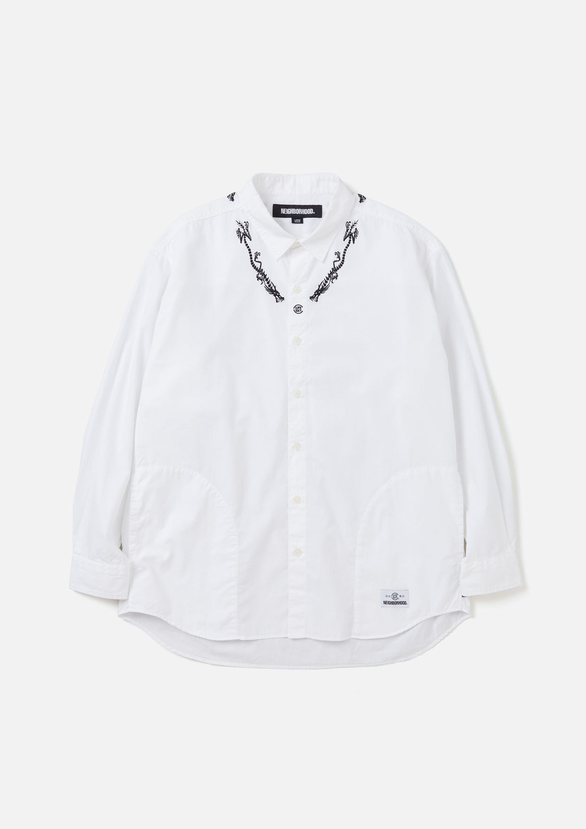 カラーホワイトNEIGHBORHOOD NH CLOT EMBROIDERY SHIRT LS - シャツ