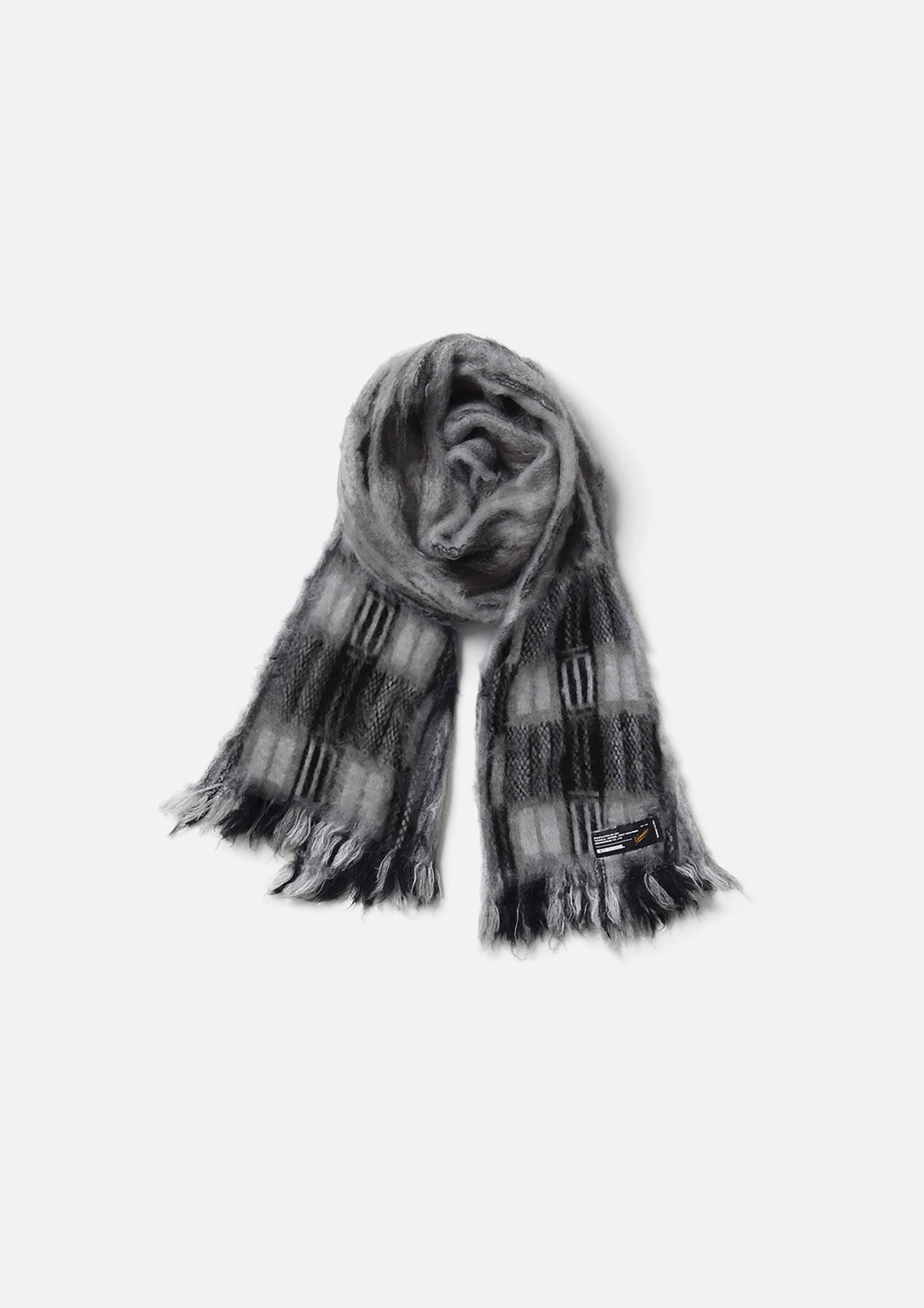 ワンアパ / mohair mulch border muffler ワンアパ / mohair mulch border muffler ワンアパ / mohair mulch