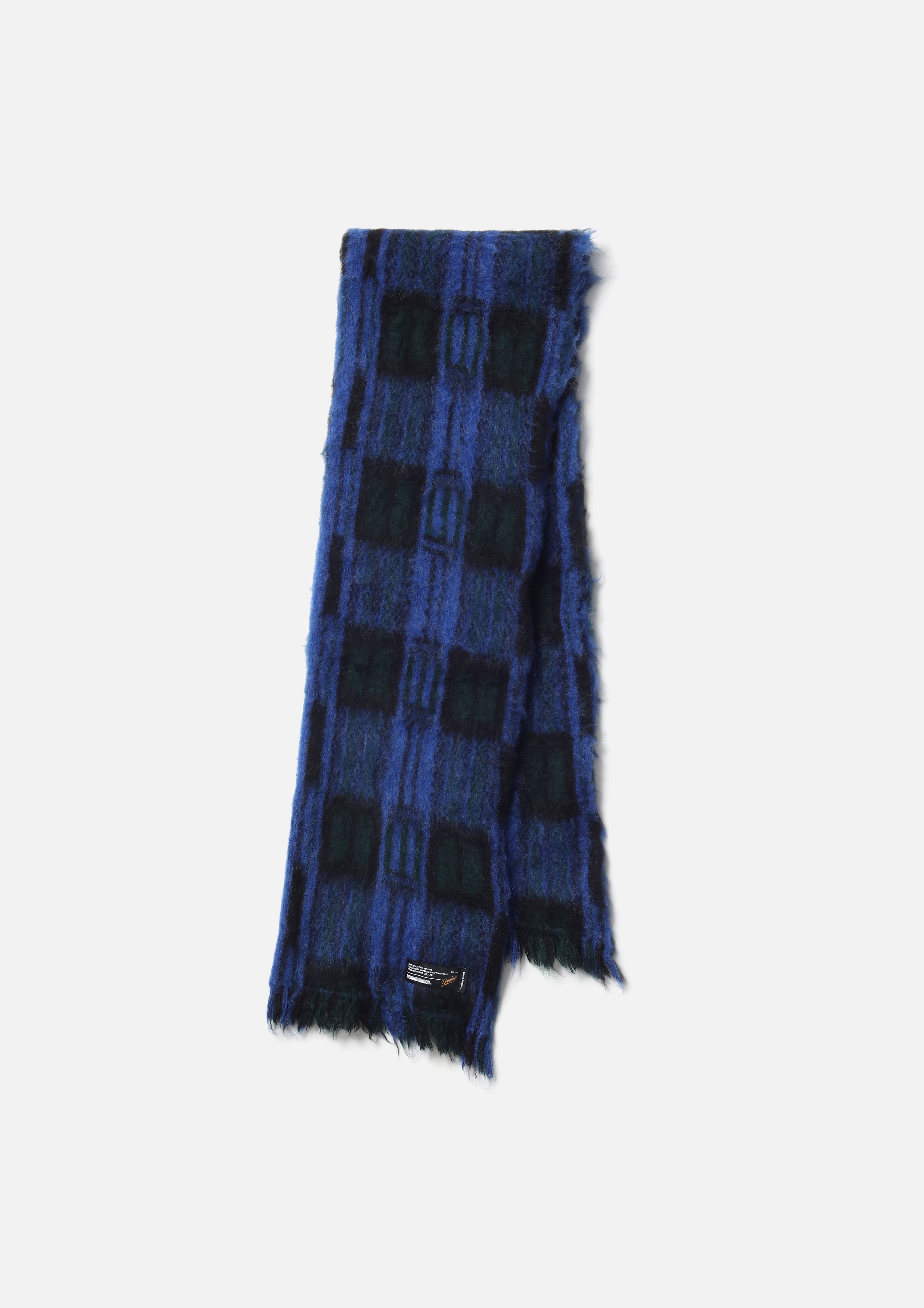 ワンアパ / mohair mulch border muffler ワンアパ / mohair mulch border muffler ワンアパ / mohair mulch