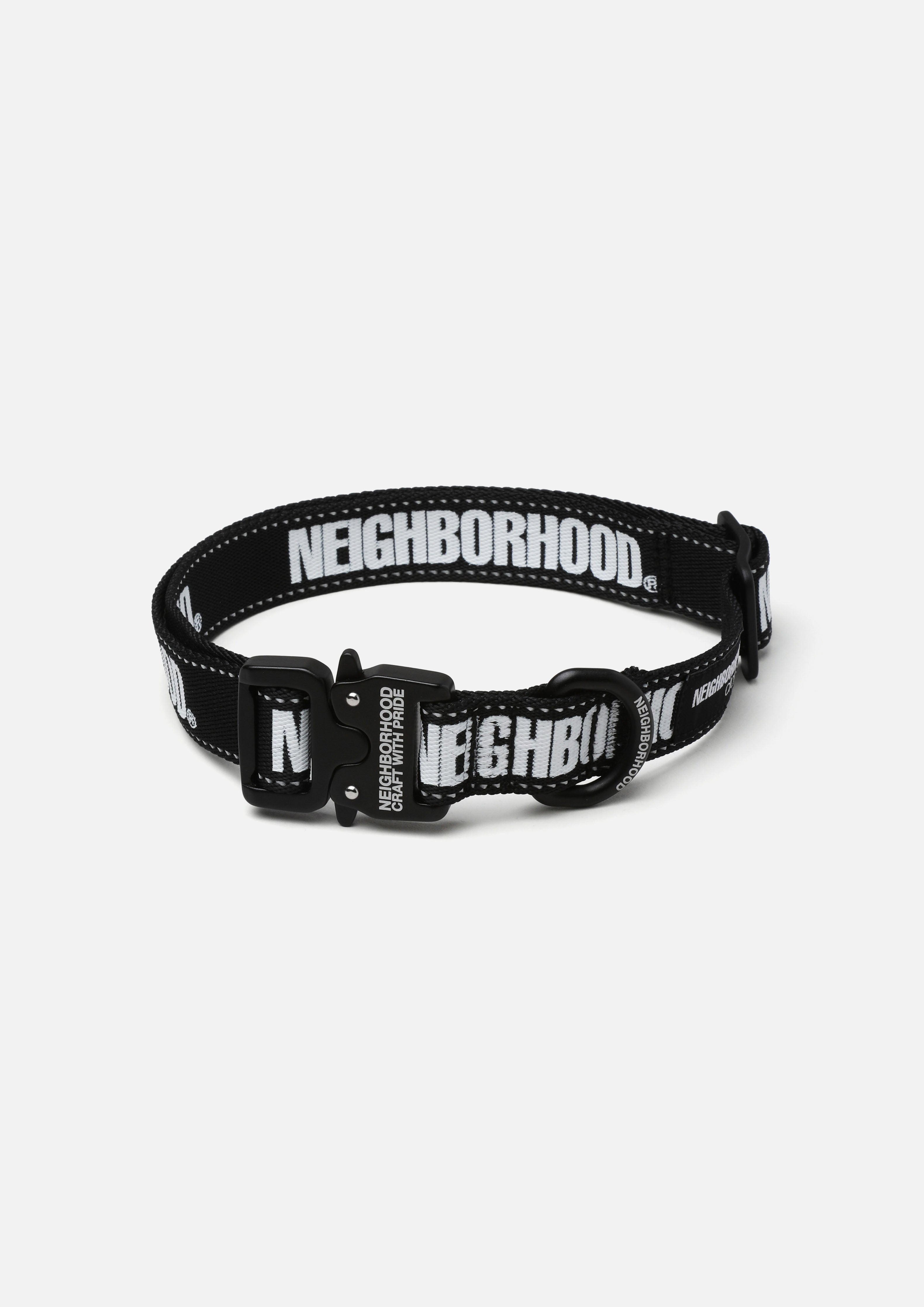 NEIGHBORHOOD 犬用 首輪 DOG COLLAR BLACK DOG COLLAR WIDE