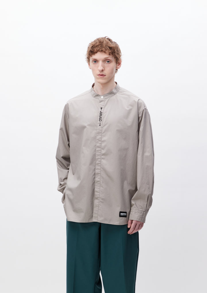 BANDCOLLAR SHIRT LS