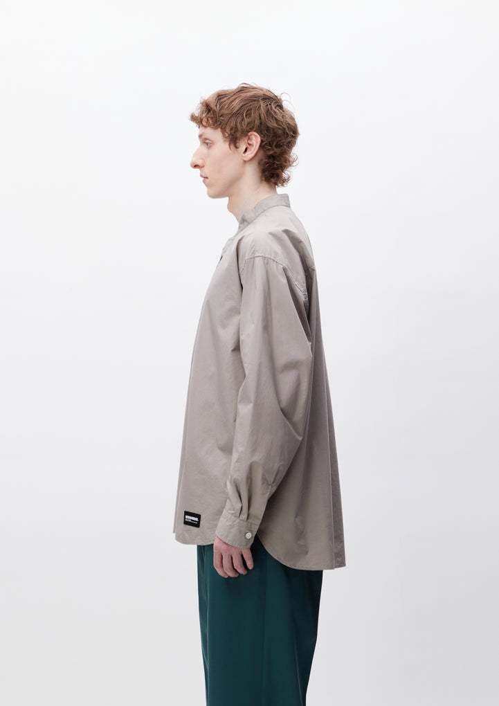BANDCOLLAR SHIRT LS