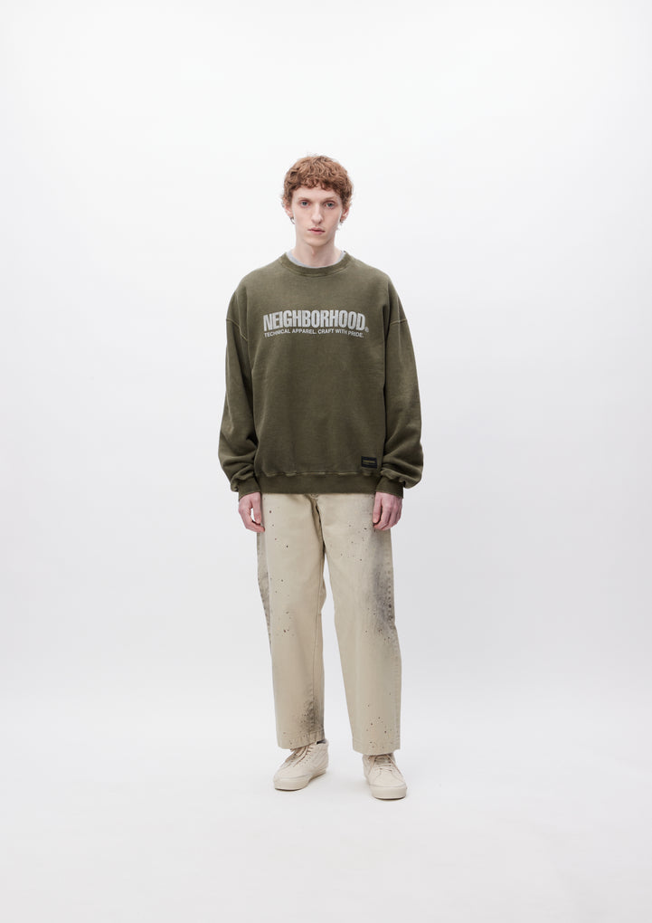 PIGMENT DYED SWEATSHIRT LS