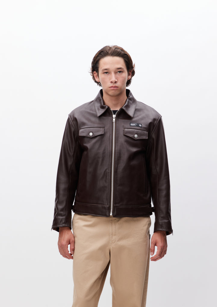 SINGLE LEATHER JACKET