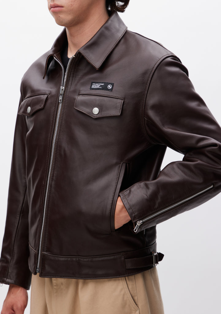 SINGLE LEATHER JACKET